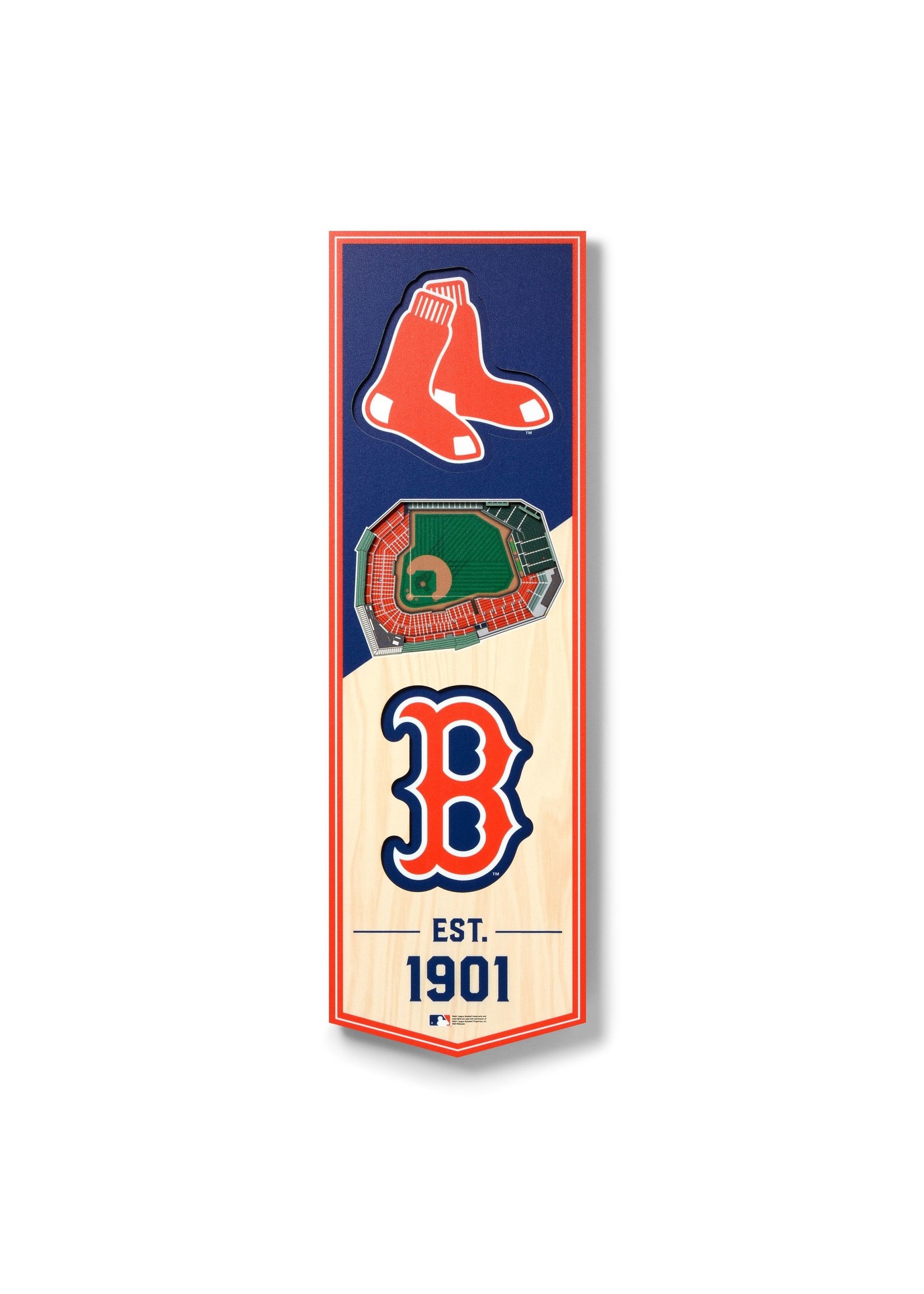 You The Fan Red Sox 6x19 Wall Banner