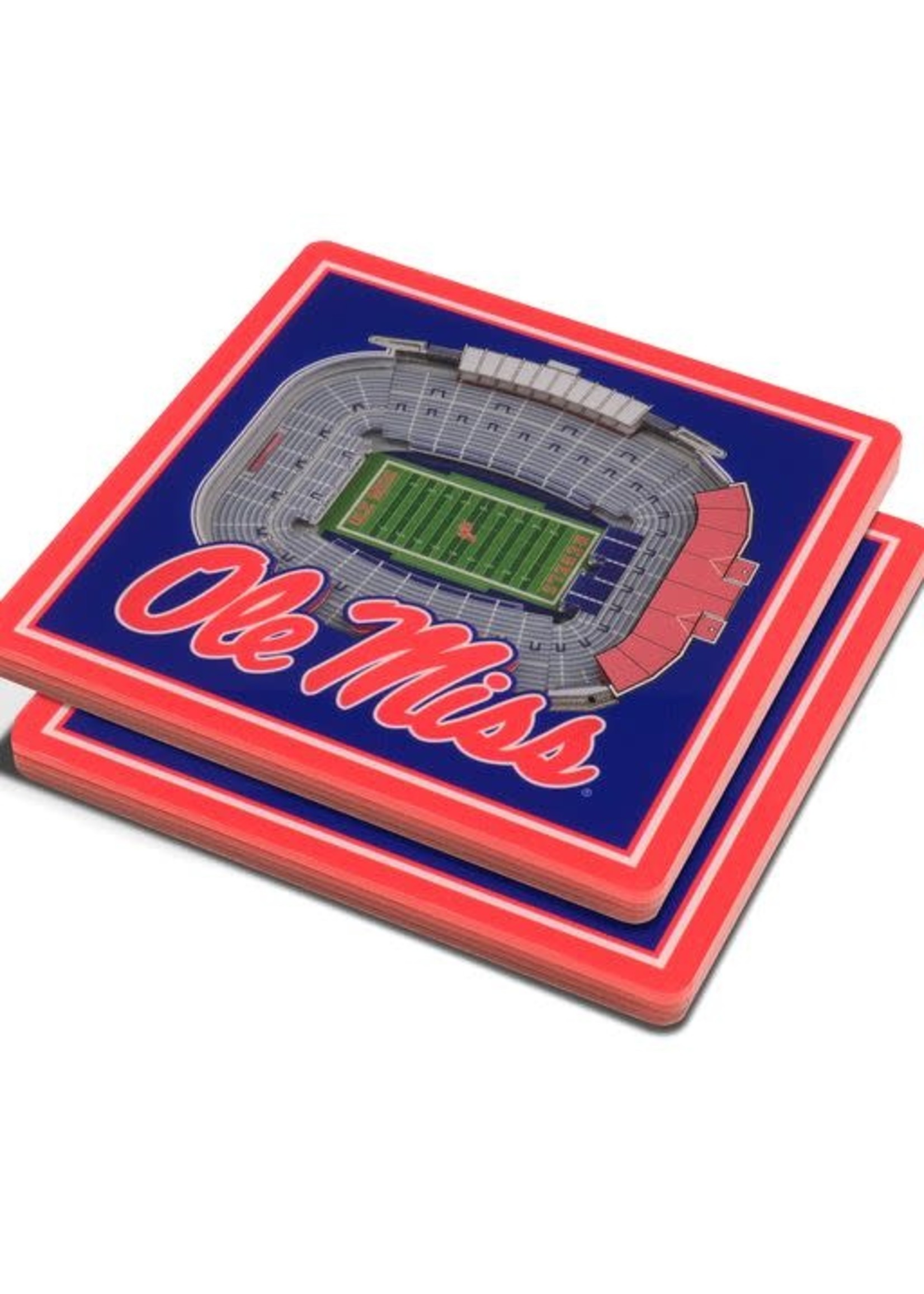 You The Fan Ole Miss Stadium Coasters