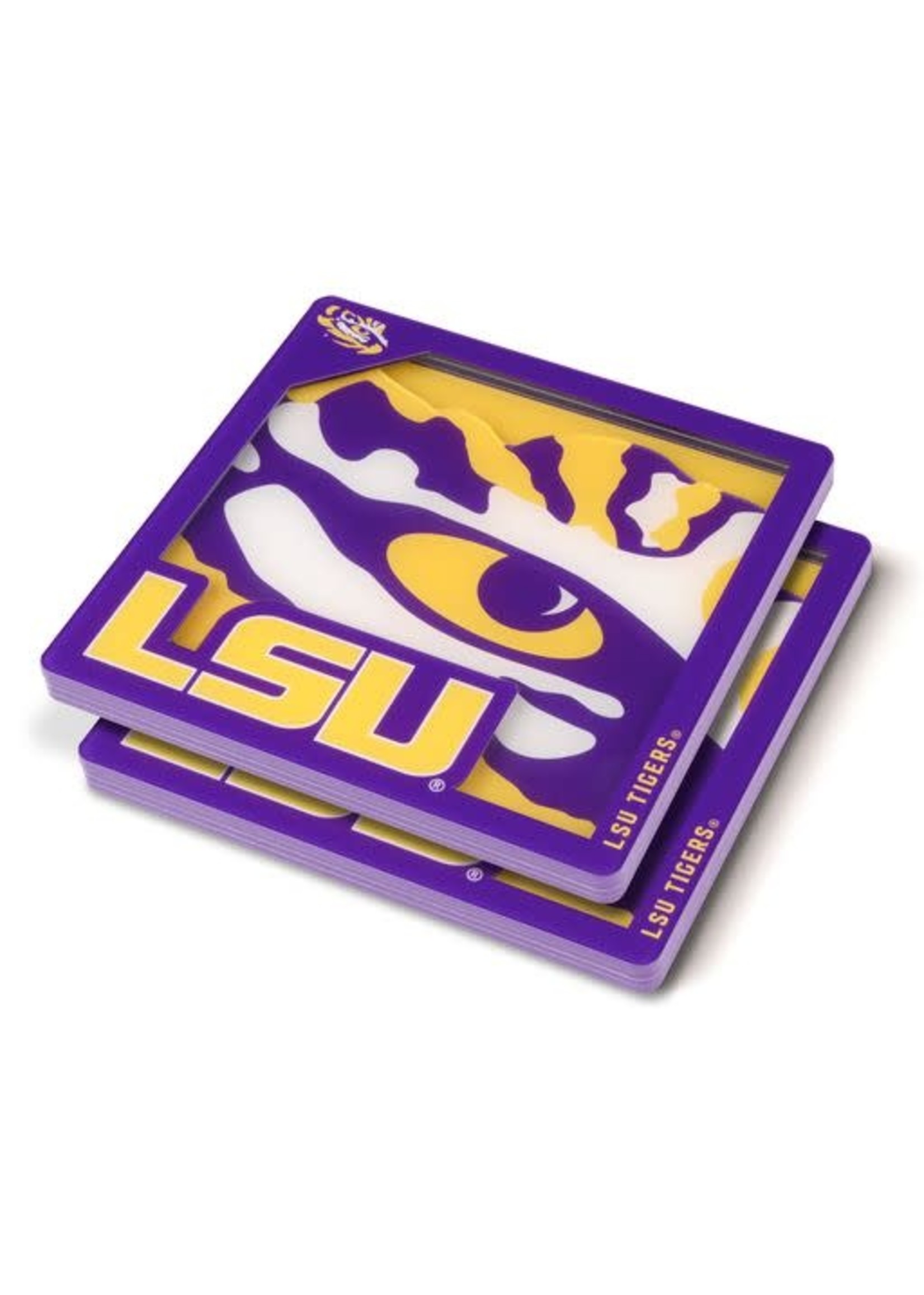 You The Fan LSU Logo Coasters