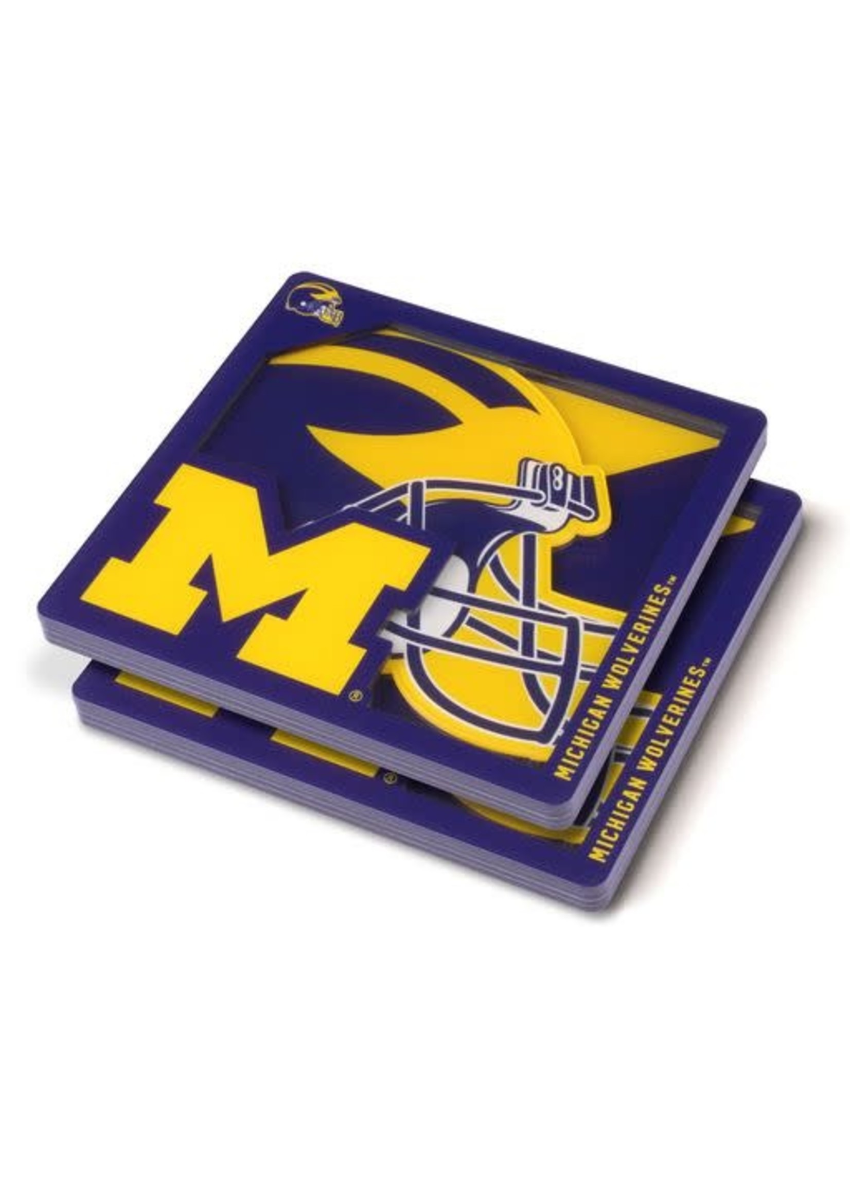 You The Fan Michigan Logo Coasters