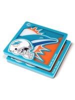 You The Fan Dolphins Logo Coasters