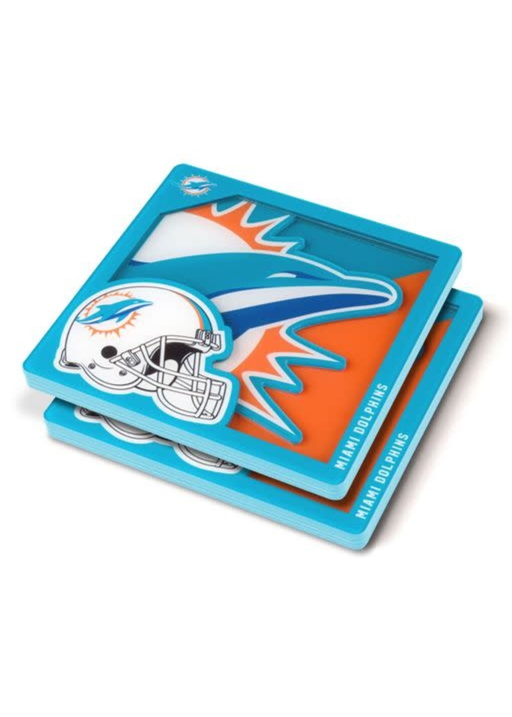 You The Fan Dolphins Logo Coasters