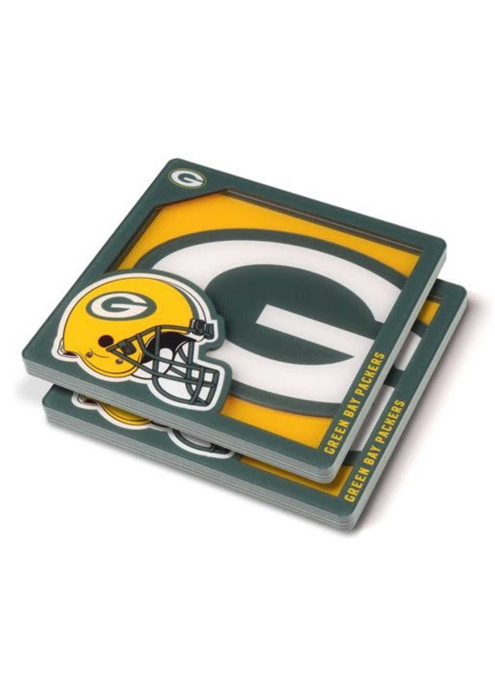 You The Fan Packers Logo Coasters