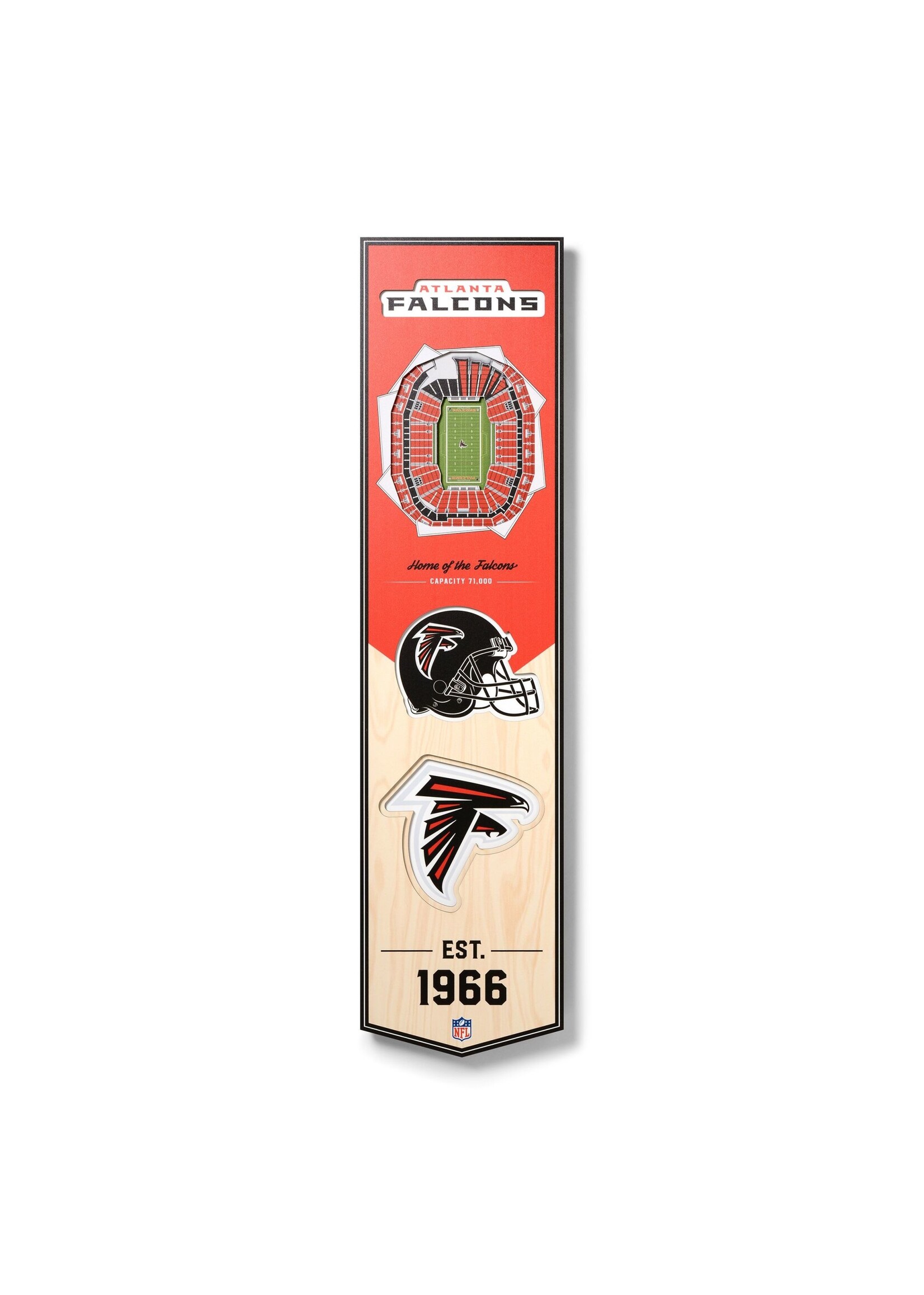 You The Fan Falcons 8x32 Wall Banner
