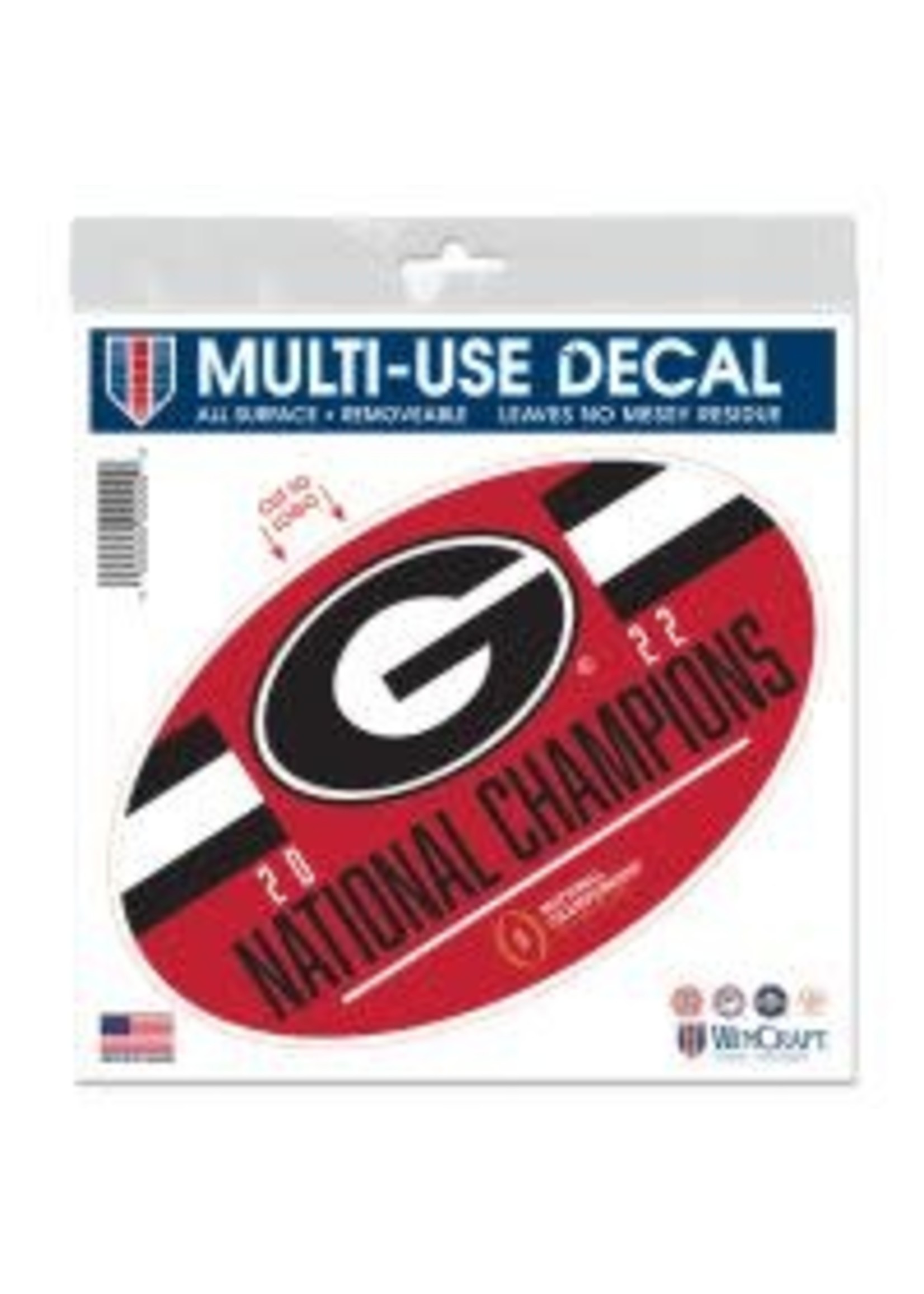 Georgia Nat Champ 6x6 Decal