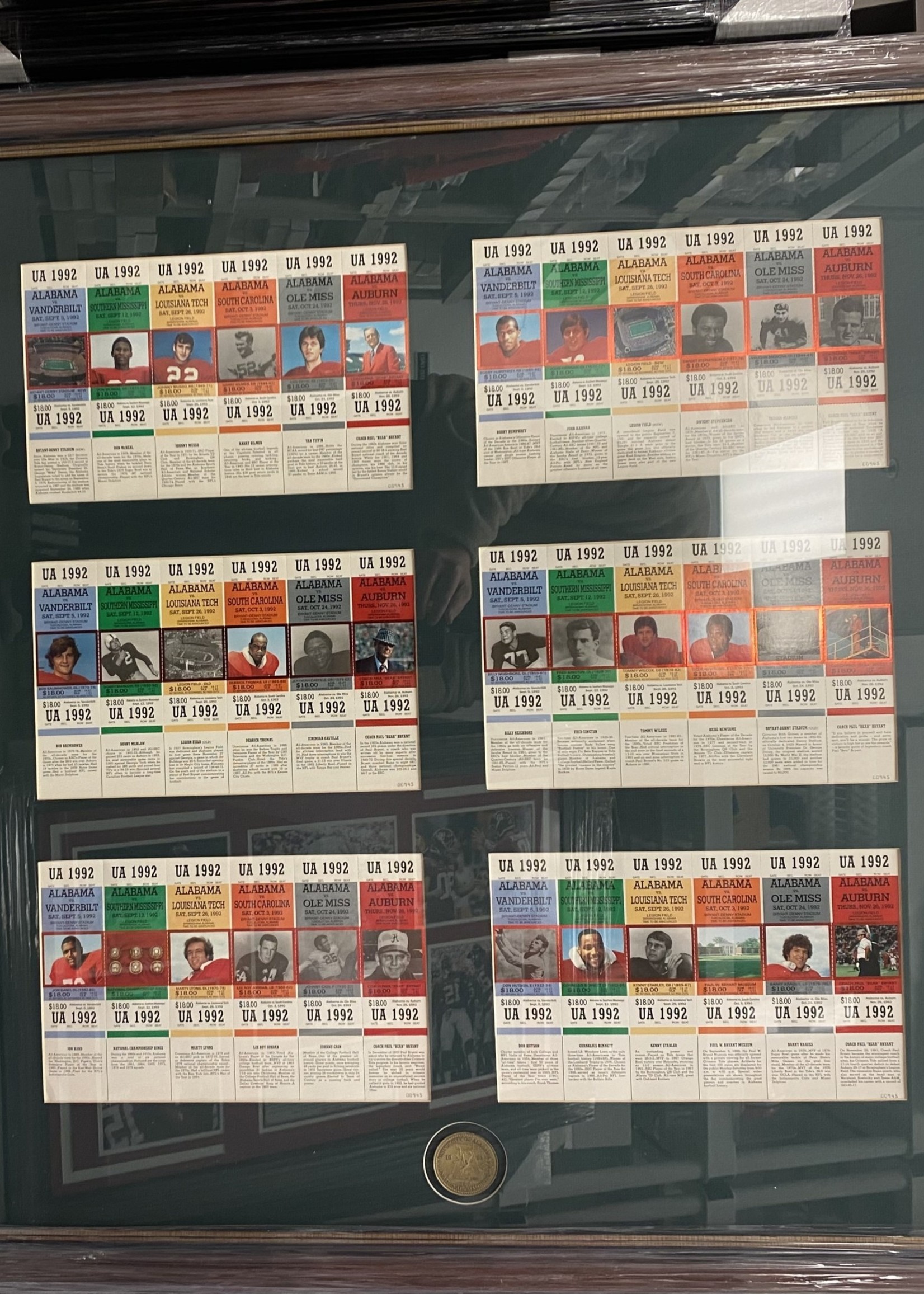 Alabama 1992 Ticket Collage