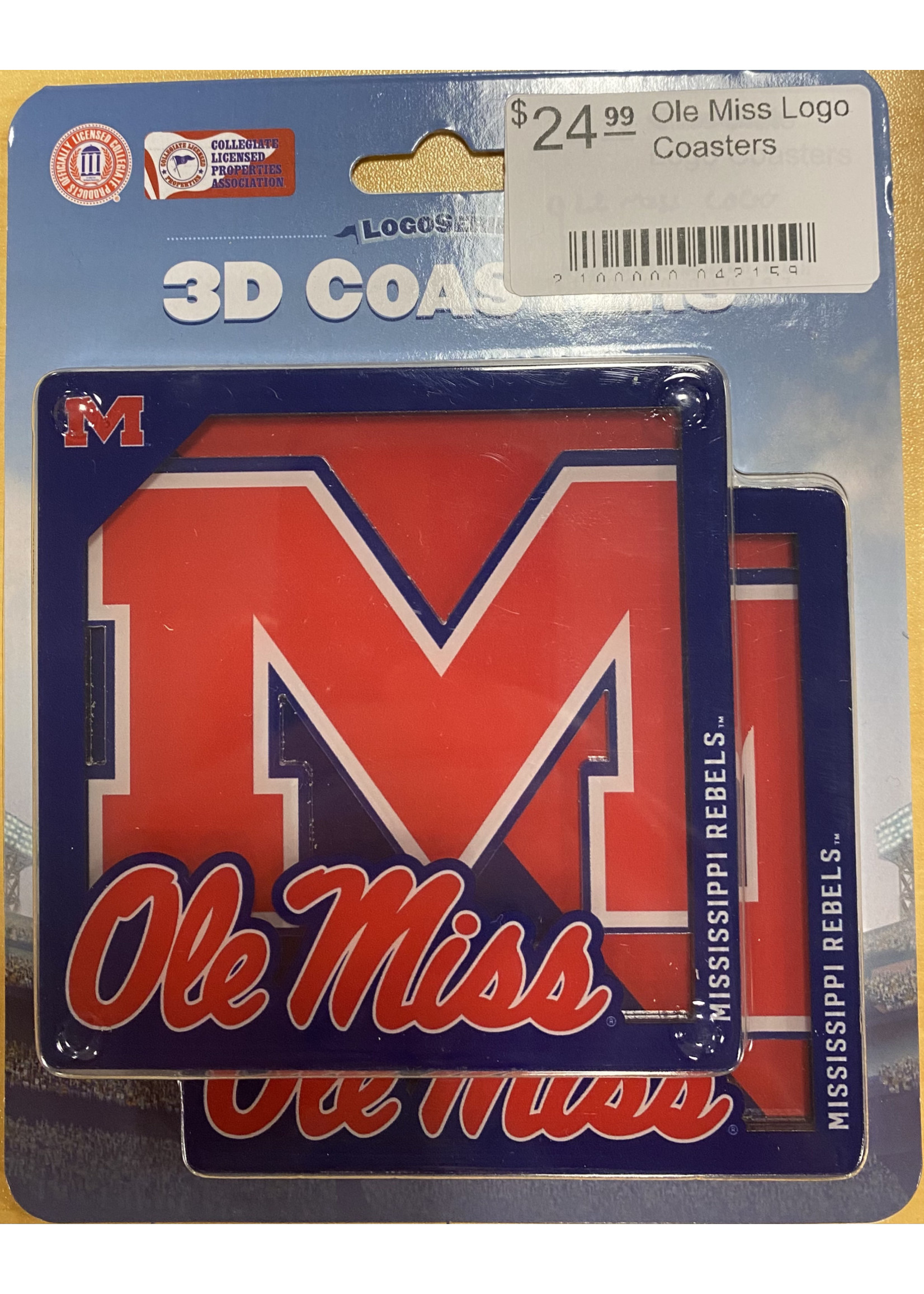 You The Fan Ole Miss Logo Coasters
