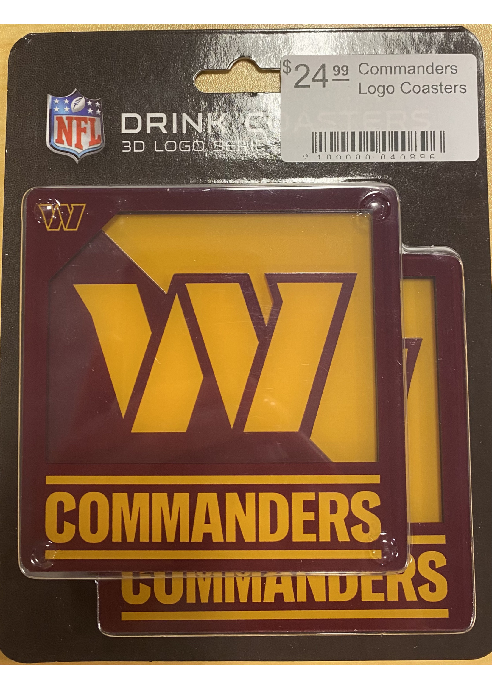 You The Fan Commanders Logo Coasters