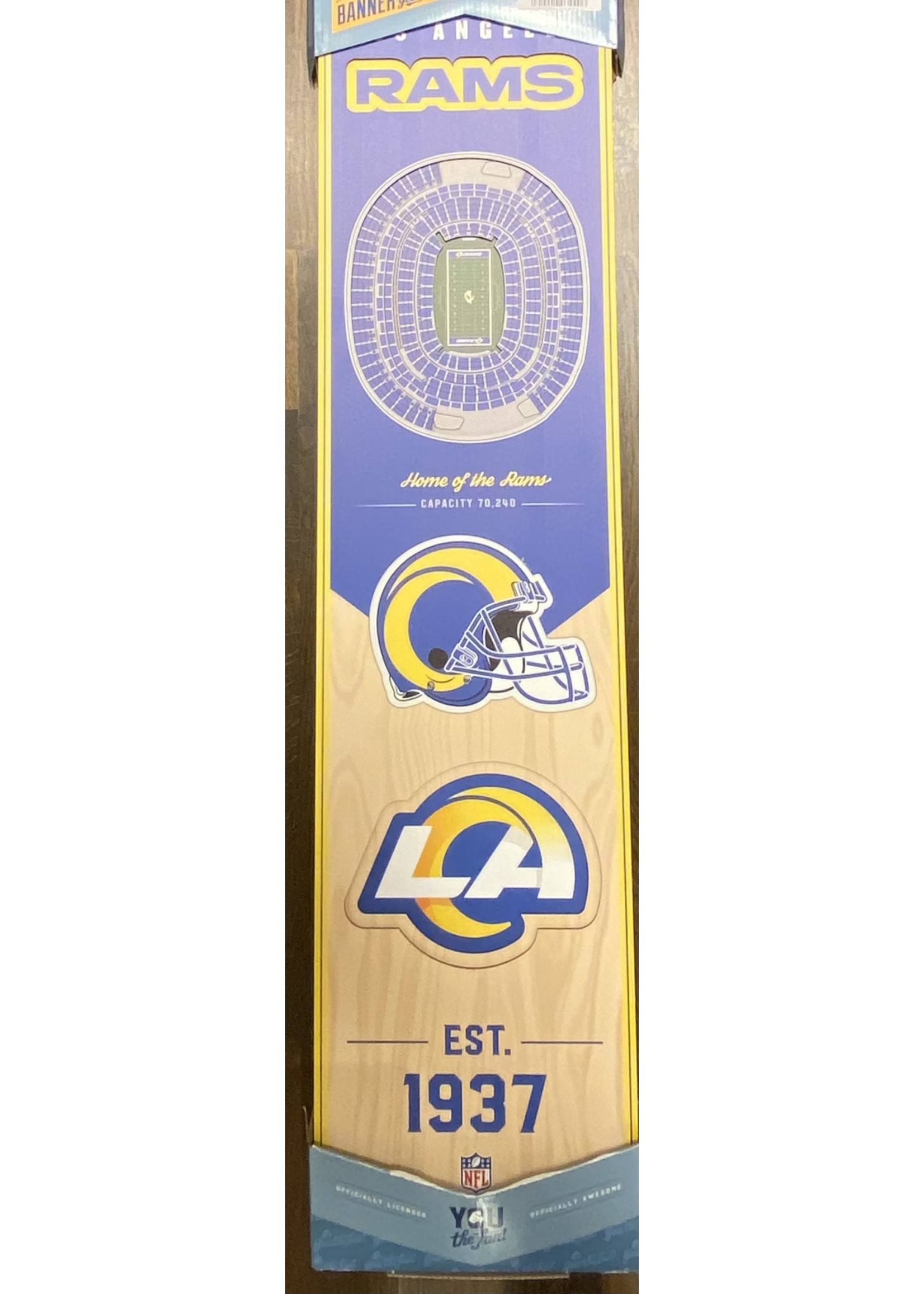 You The Fan Rams 8x32 Wall Banner