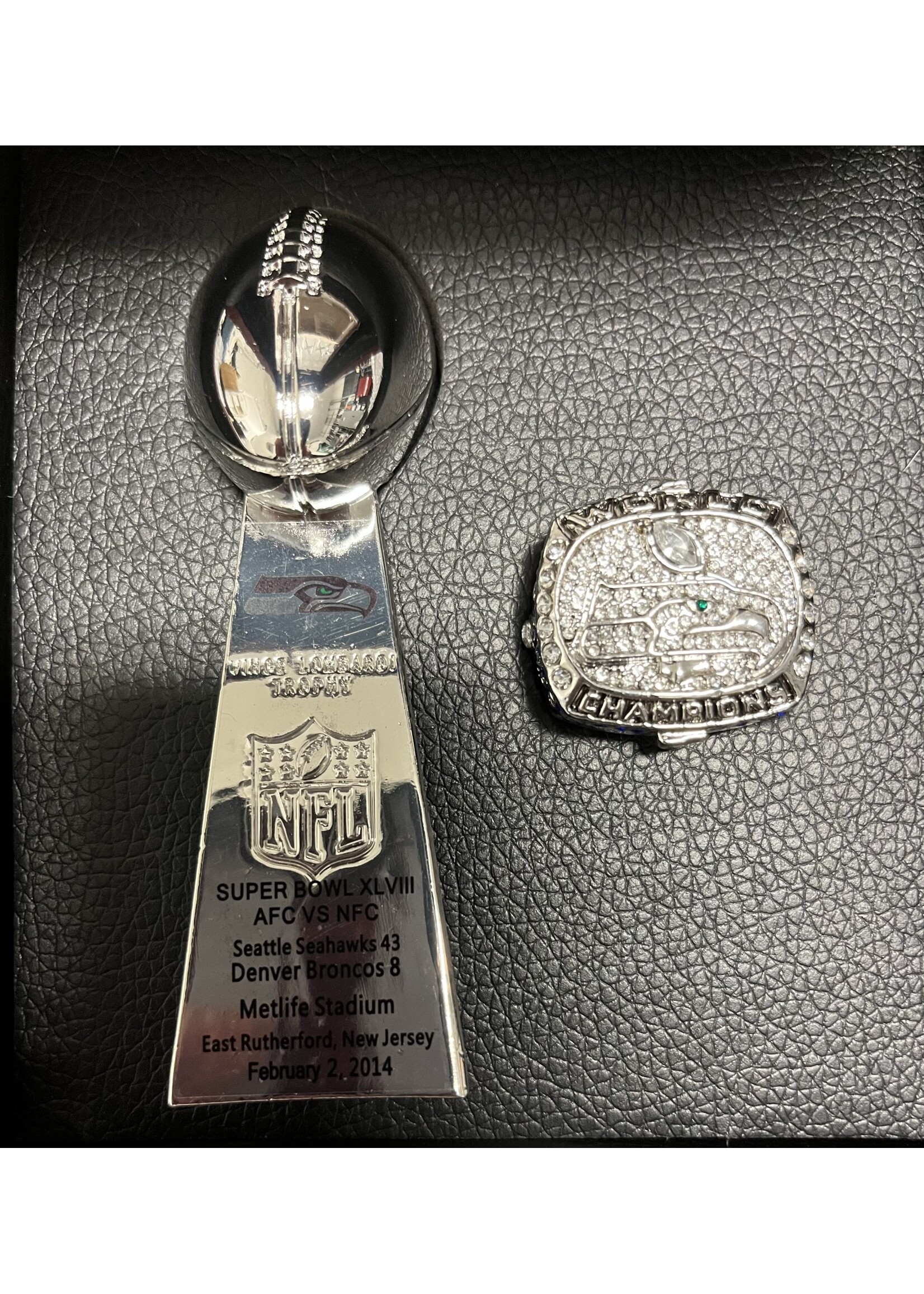 Rings Seahawks Championship Ring & Trophy