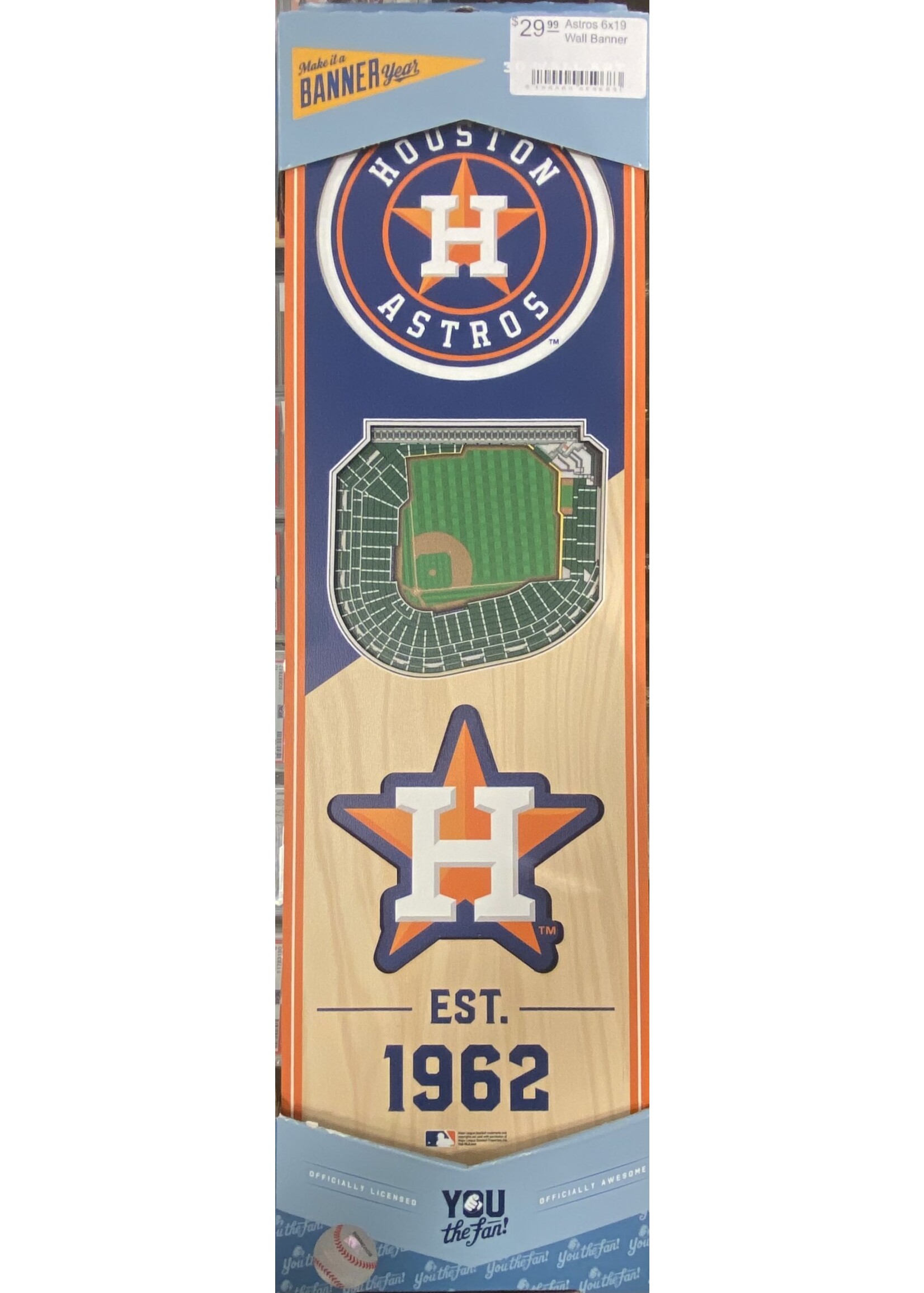 Astros 6x19 Wall Banner