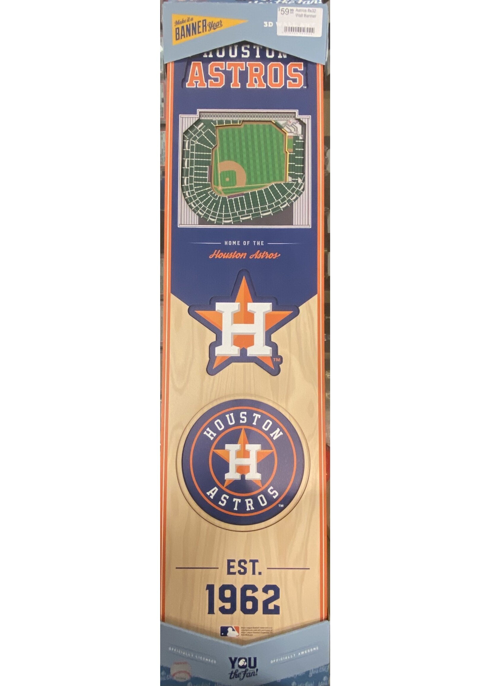 You The Fan Astros 8x32 Wall Banner