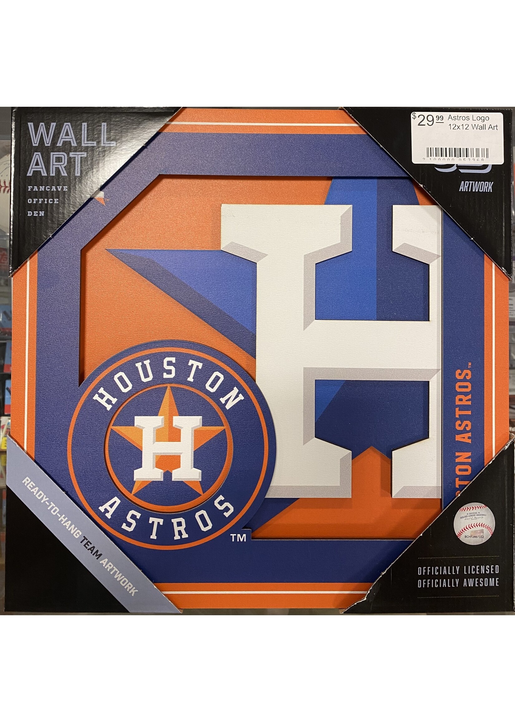 You The Fan Astros Logo 12x12 Wall Art