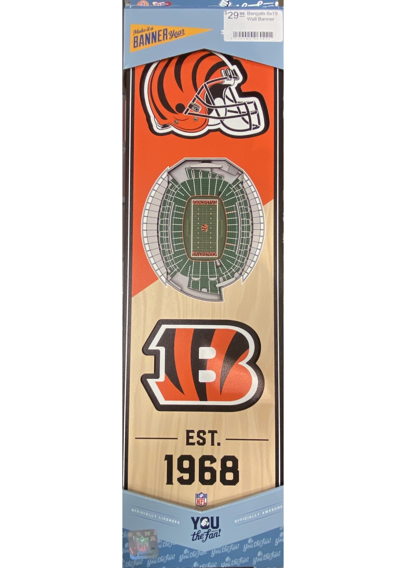You The Fan Bengals 6x19 Wall Banner
