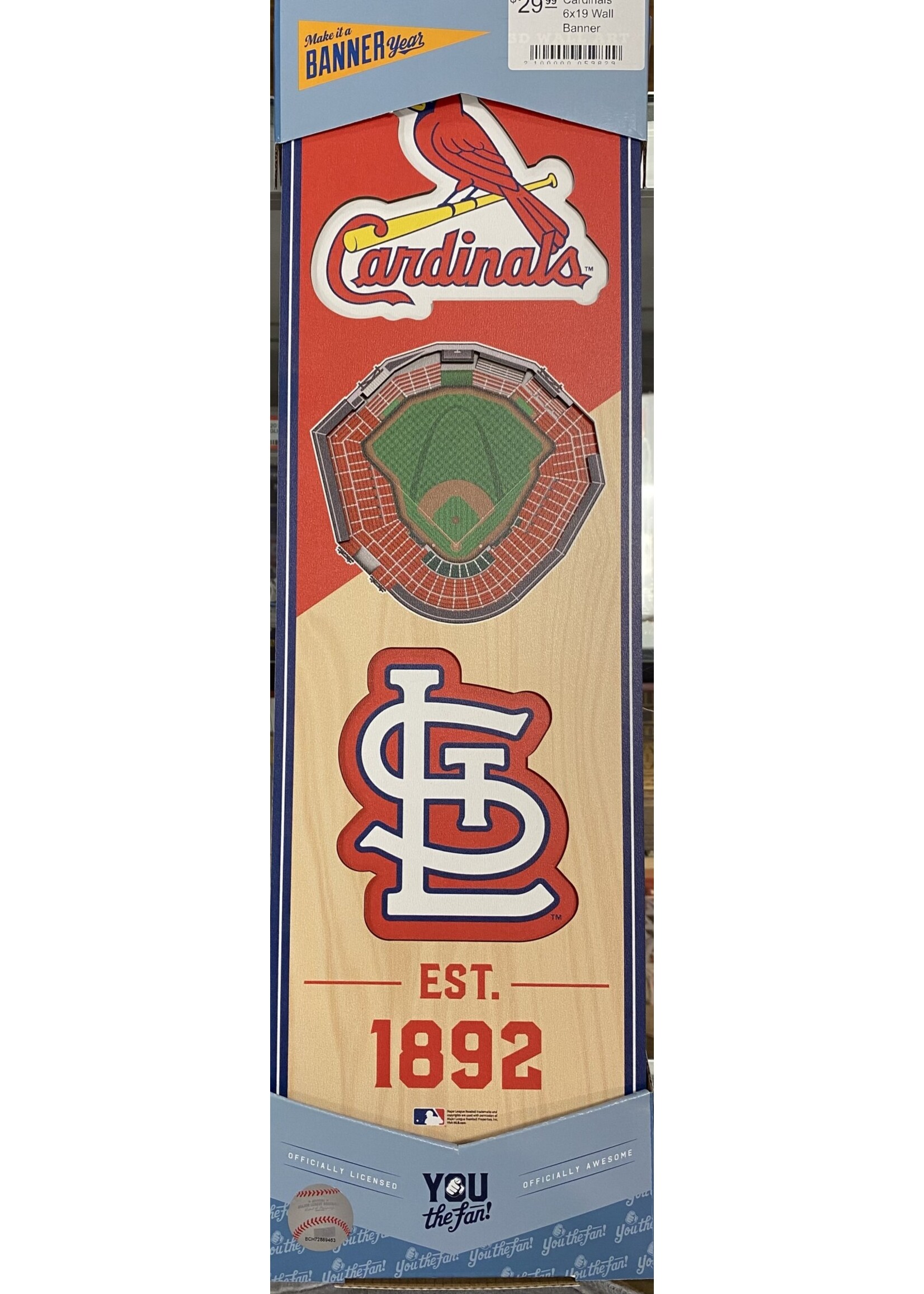 Cardinals 6x19 Wall Banner