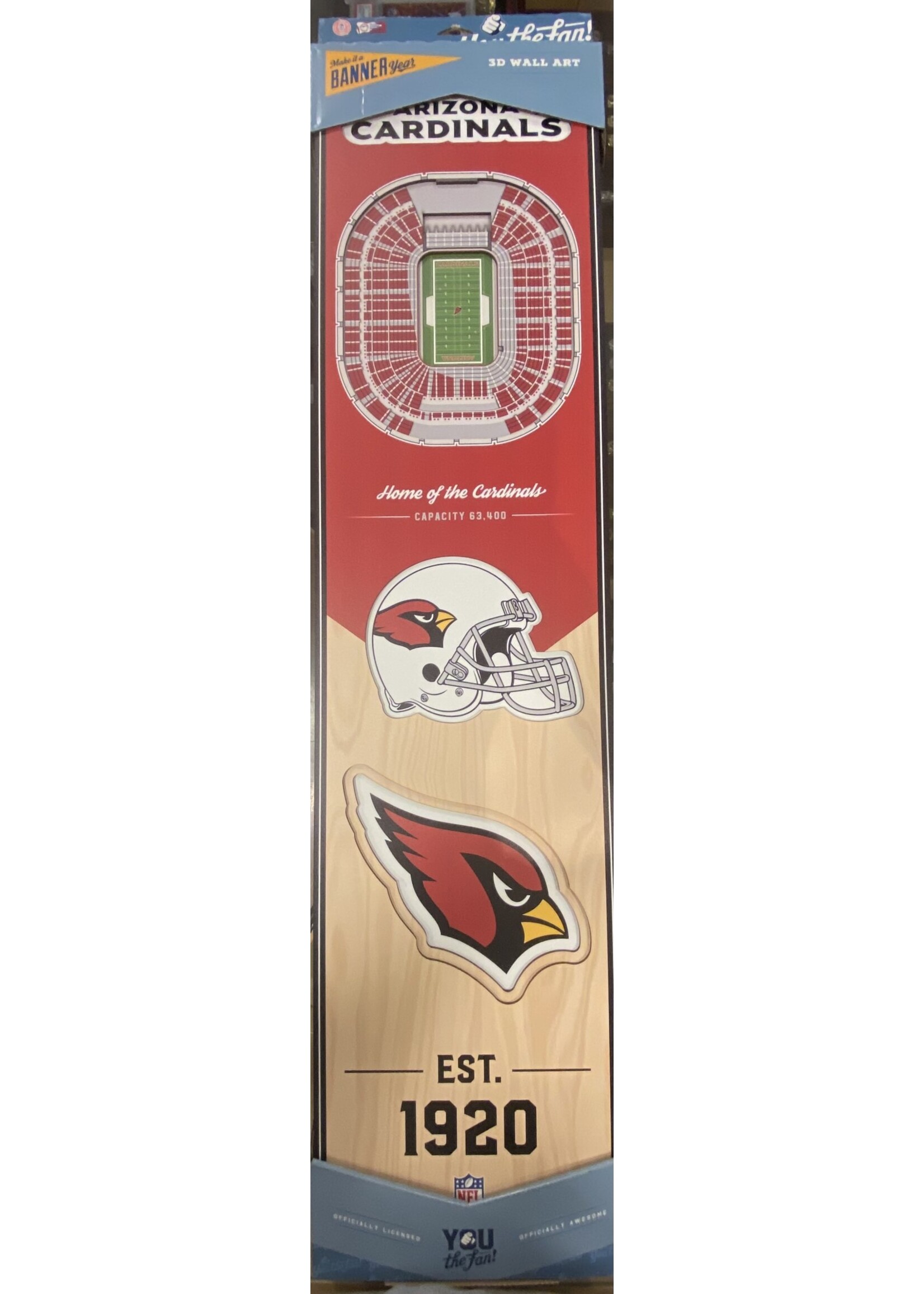 You The Fan AZ Cardinals 8x32 Wall Banner