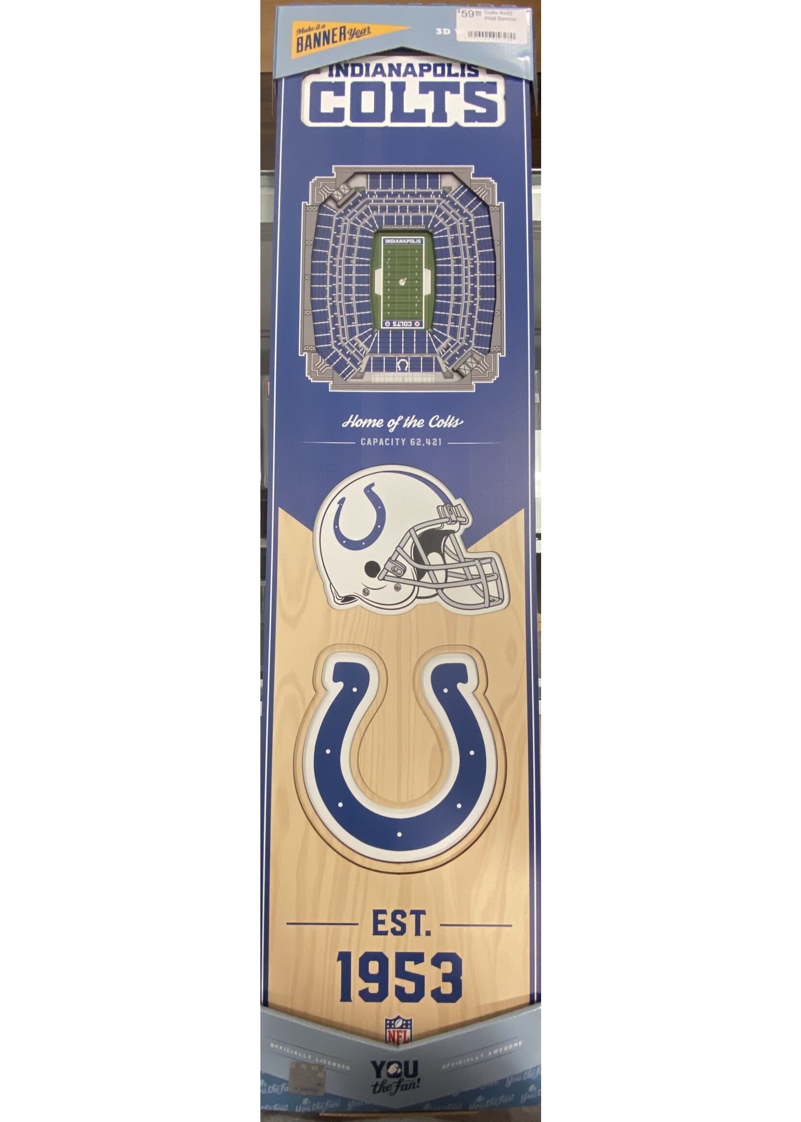 You The Fan Colts 8x32 Wall Banner