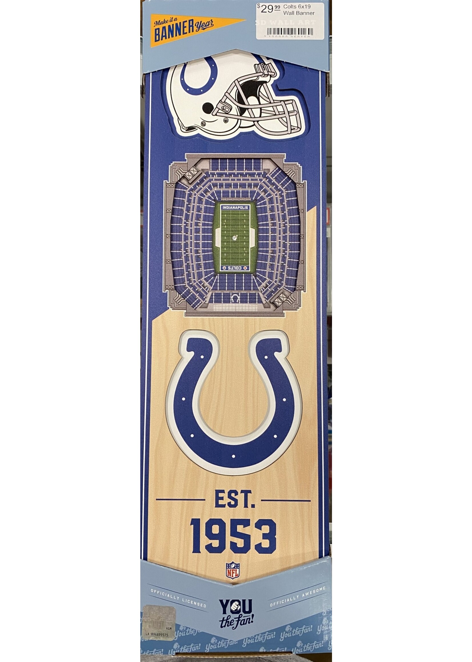 You The Fan Colts 6x19 Wall Banner