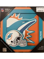 You The Fan Dolphins Logo 12x12 Wall Art
