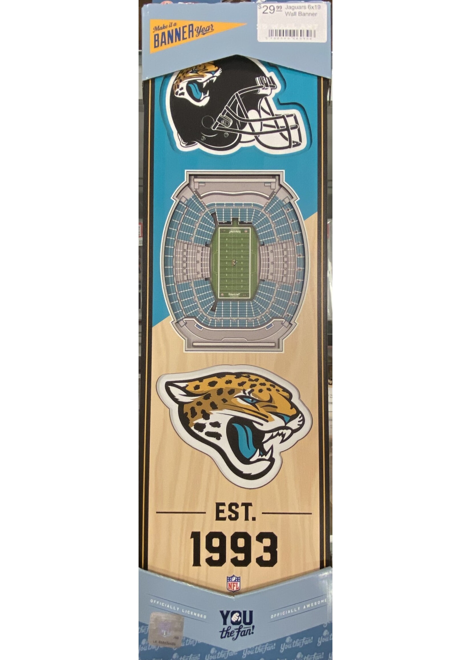 You The Fan Jaguars 6x19 Wall Banner