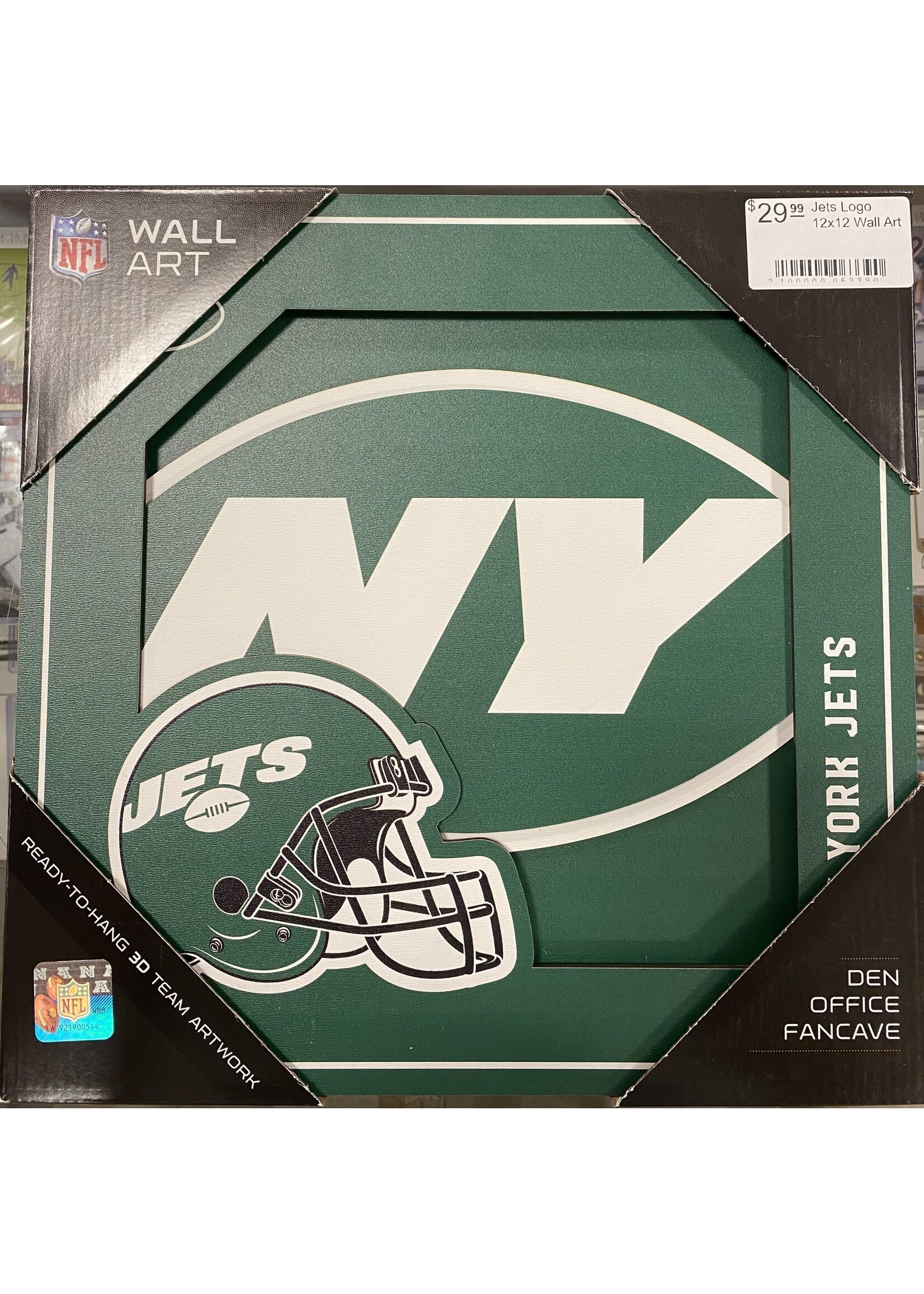 You The Fan Jets Logo 12x12 Wall Art