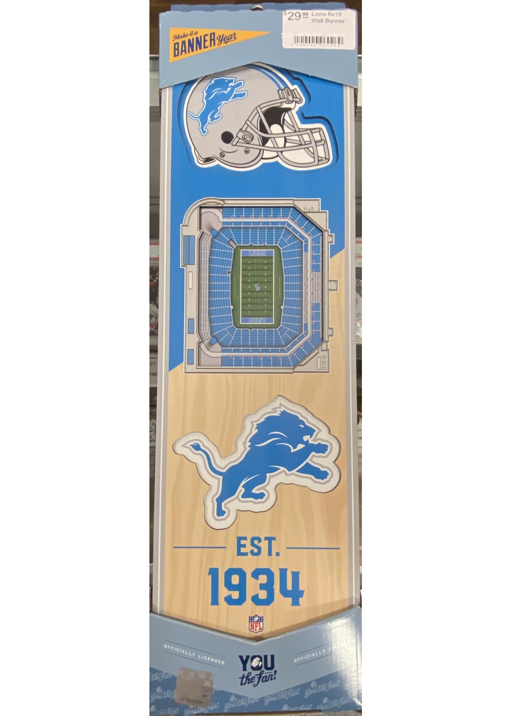 Lions 6x19 Wall Banner
