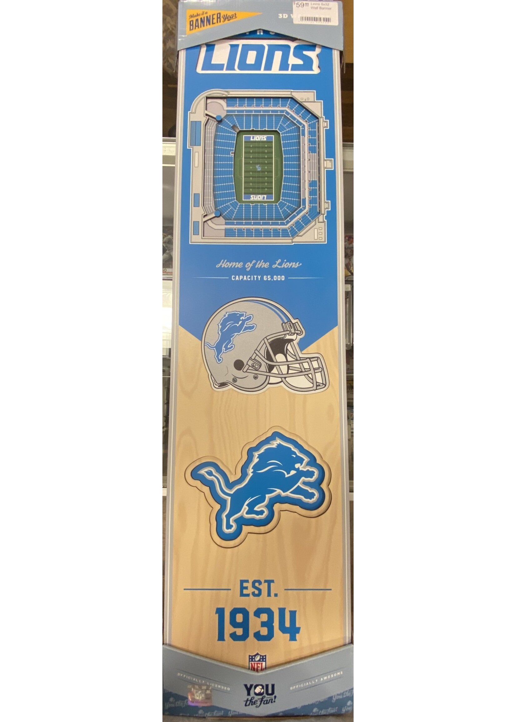 Lions 8x32 Wall Banner