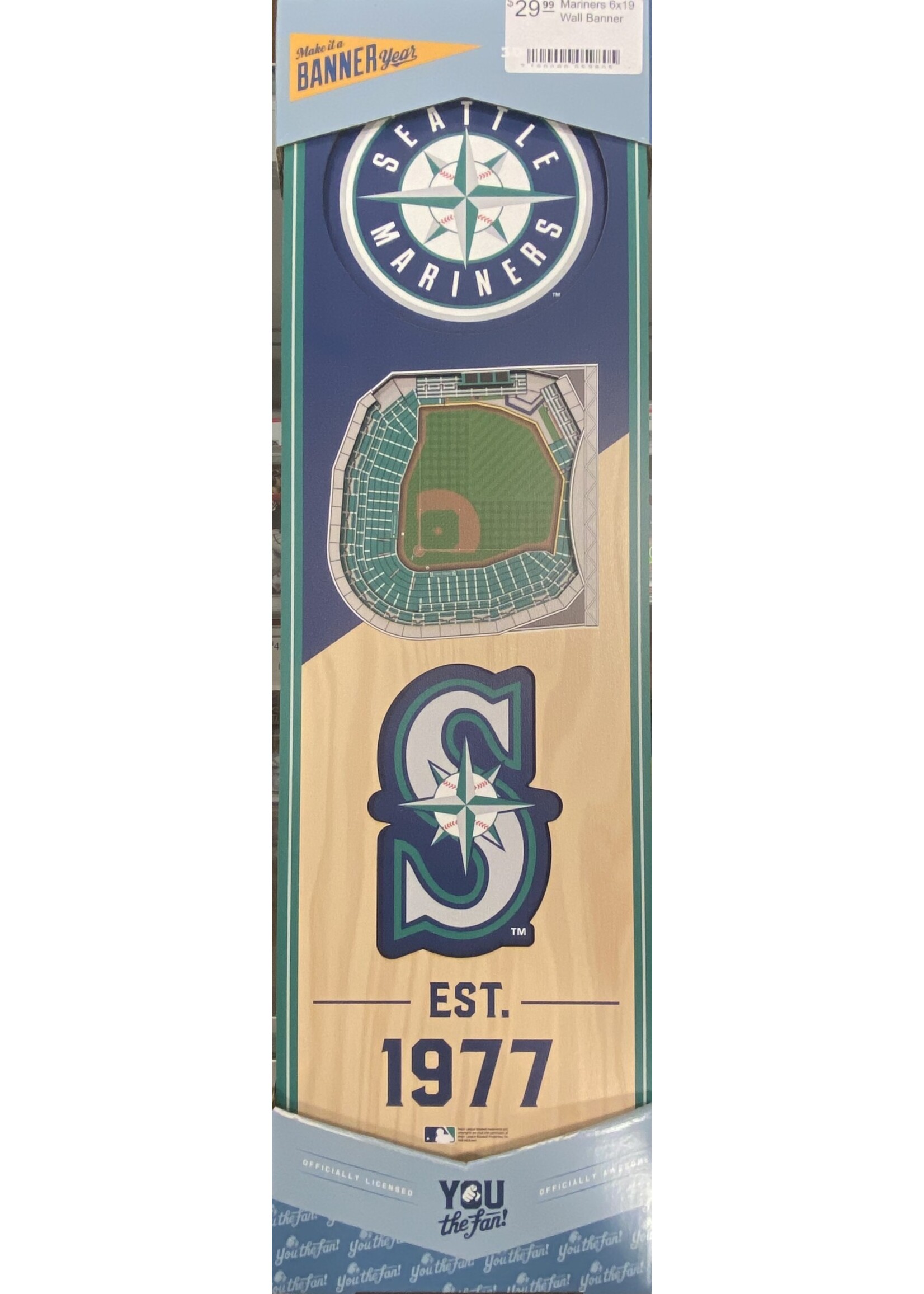 You The Fan Mariners 6x19 Wall Banner