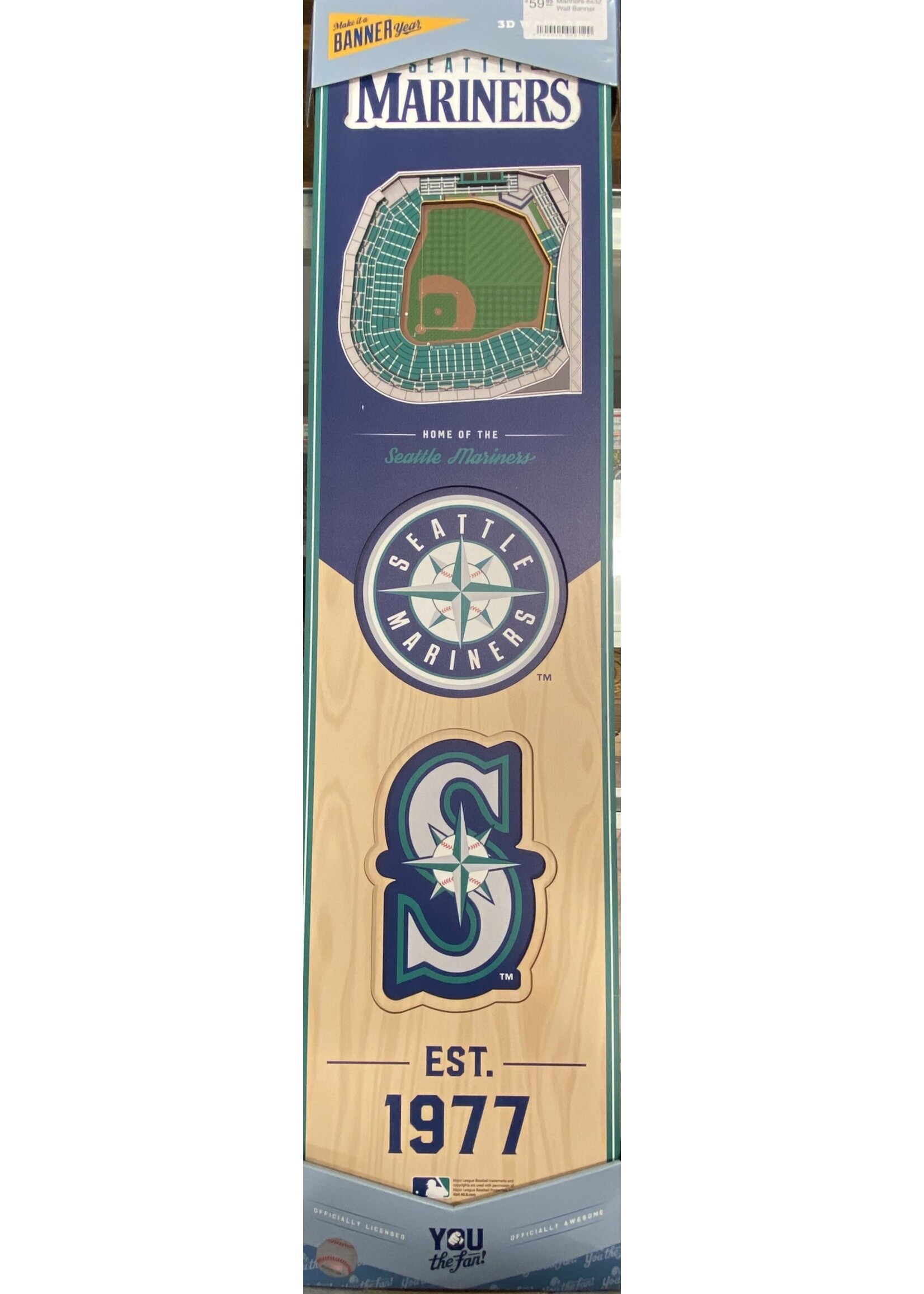 You The Fan Mariners 8x32 Wall Banner