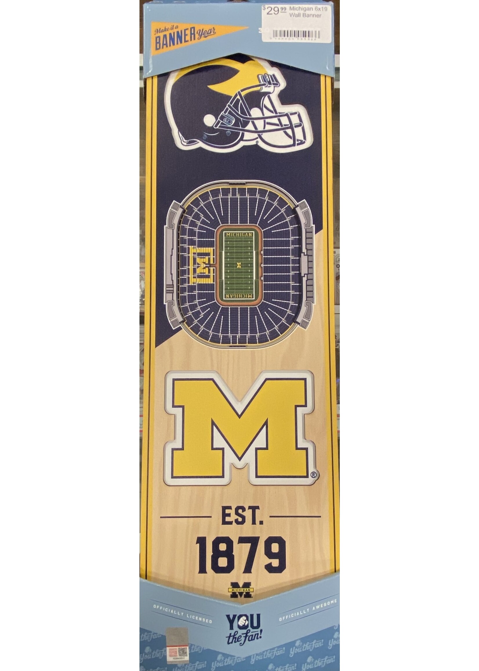 You The Fan Michigan 6x19 Wall Banner