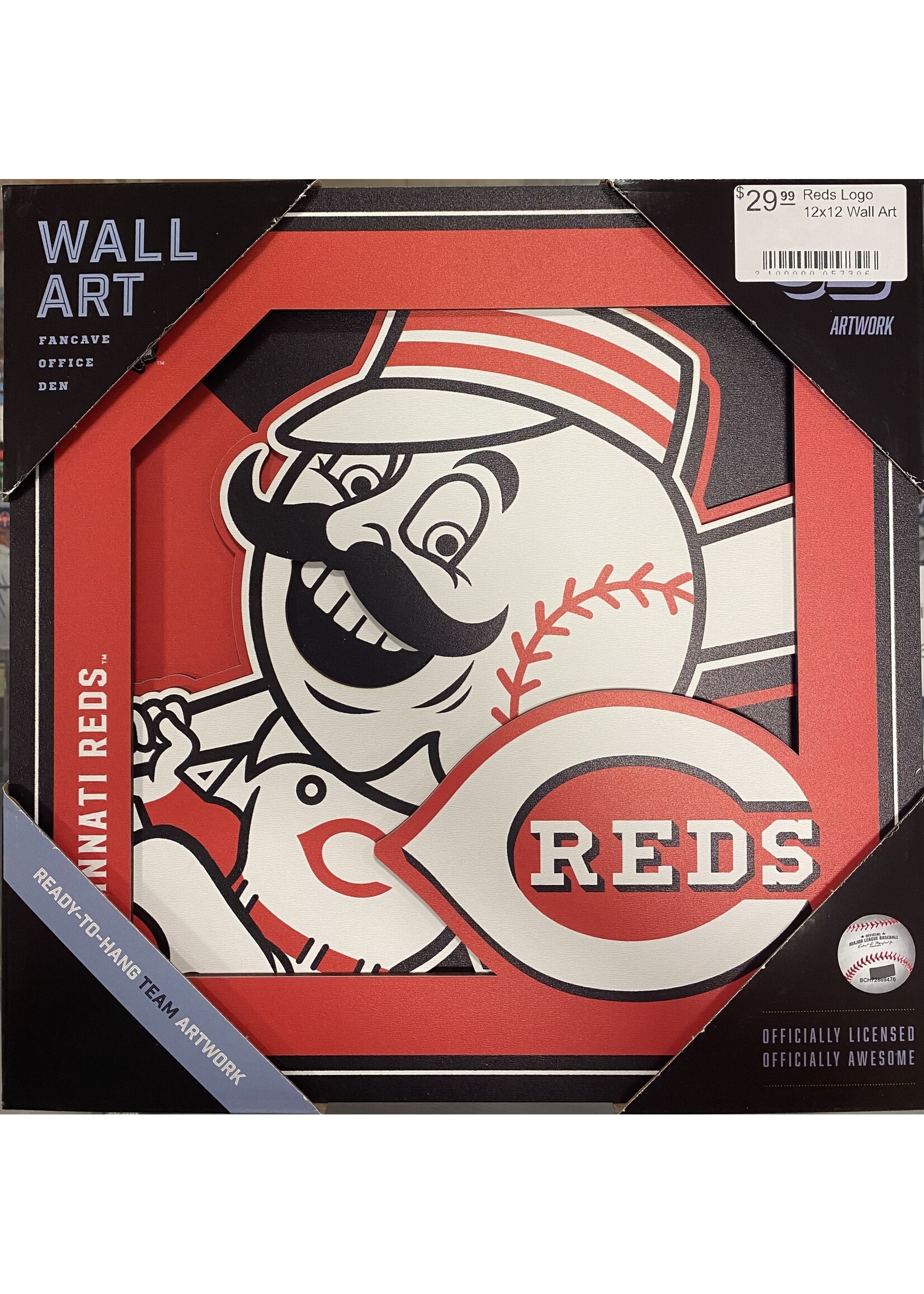 Reds Logo 12x12 Wall Art