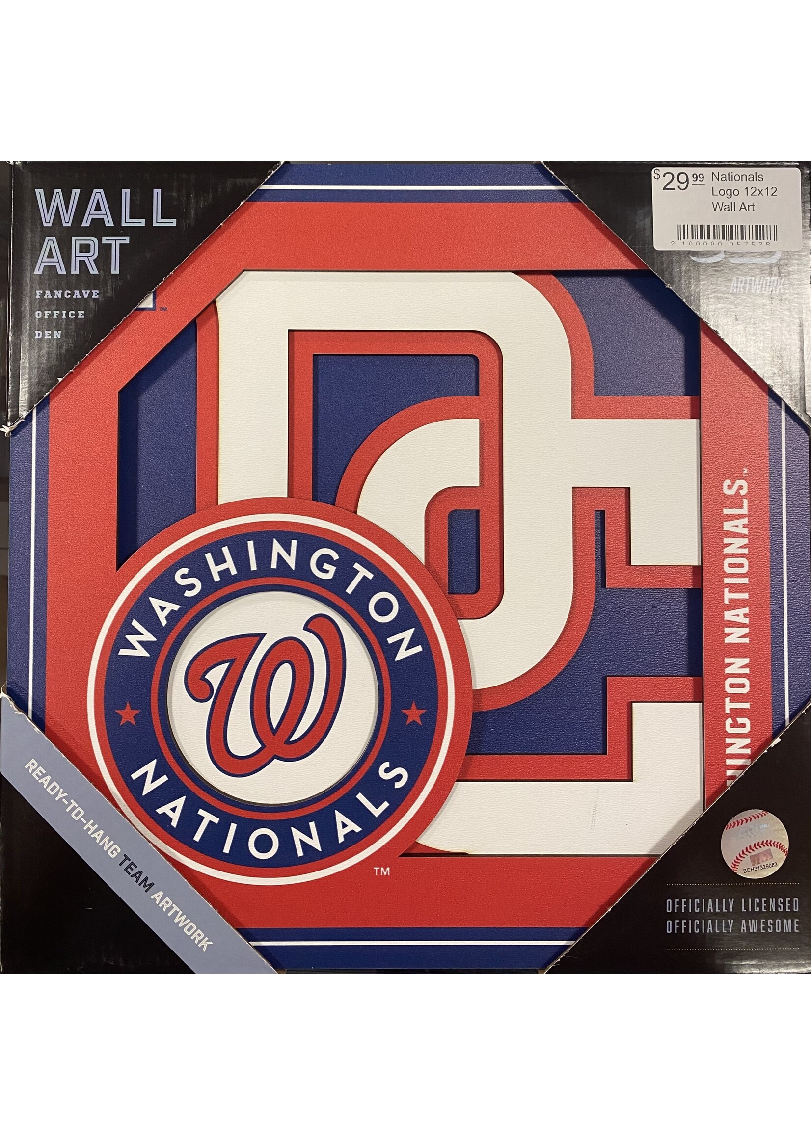 You The Fan Nationals Logo 12x12 Wall Art