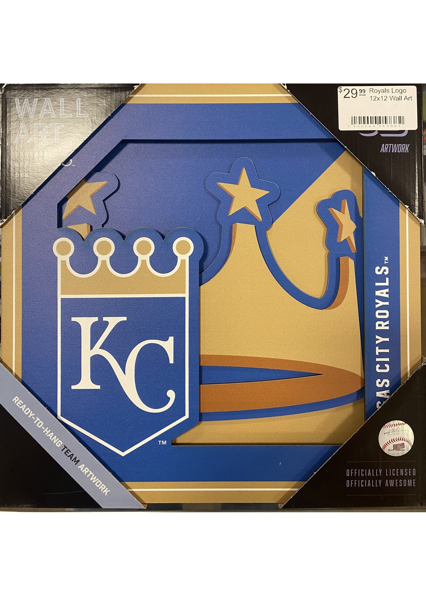 You The Fan Royals Logo 12x12 Wall Art