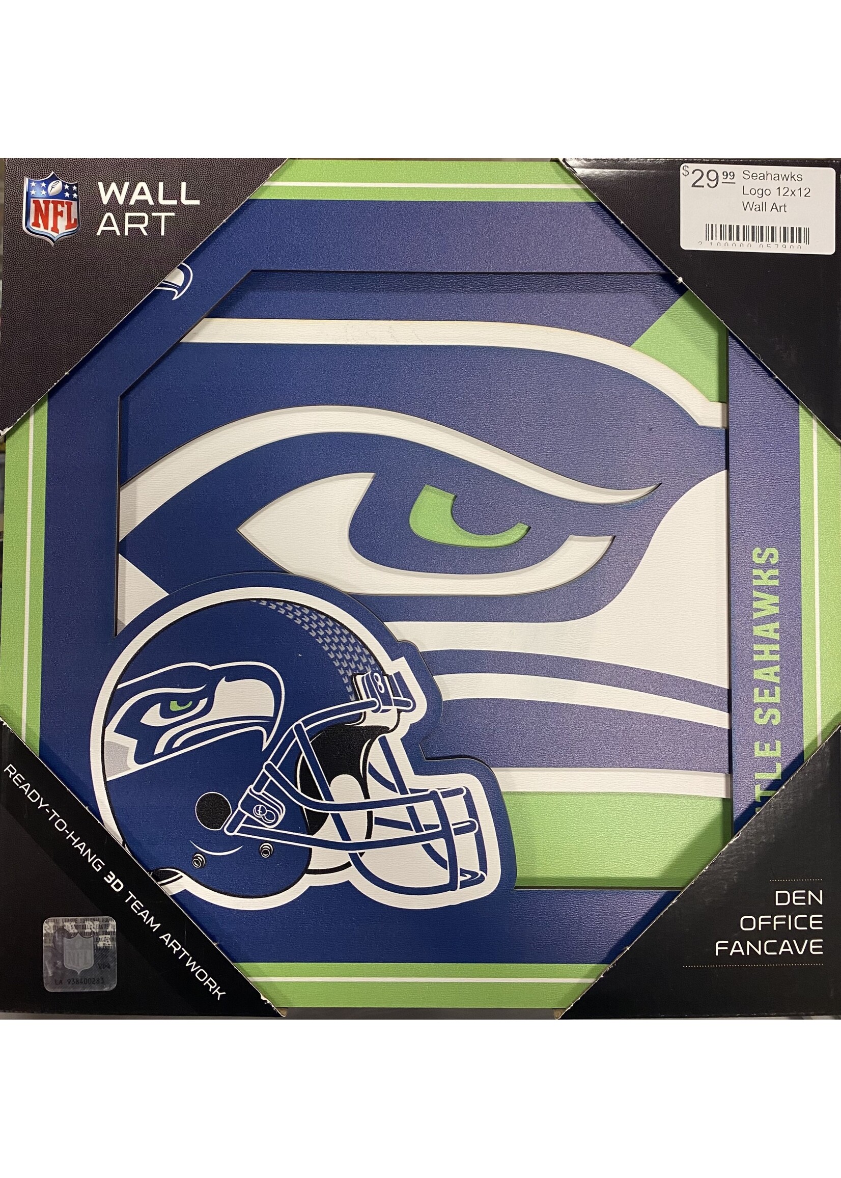 You The Fan Seahawks Logo 12x12 Wall Art
