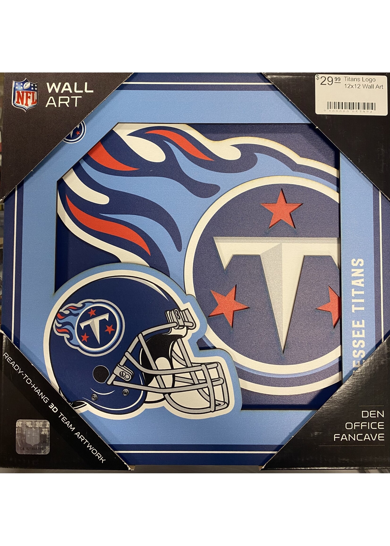 You The Fan Titans Logo 12x12 Wall Art