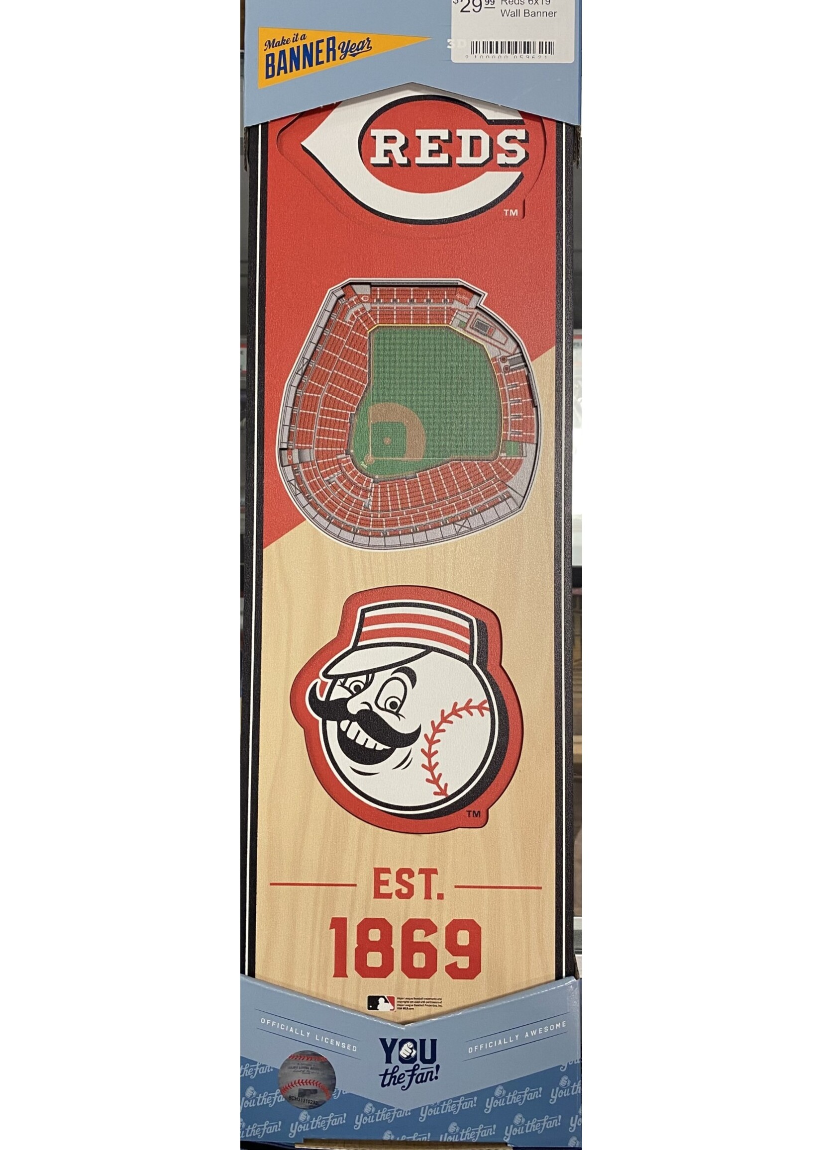 You The Fan Reds 6x19 Wall Banner