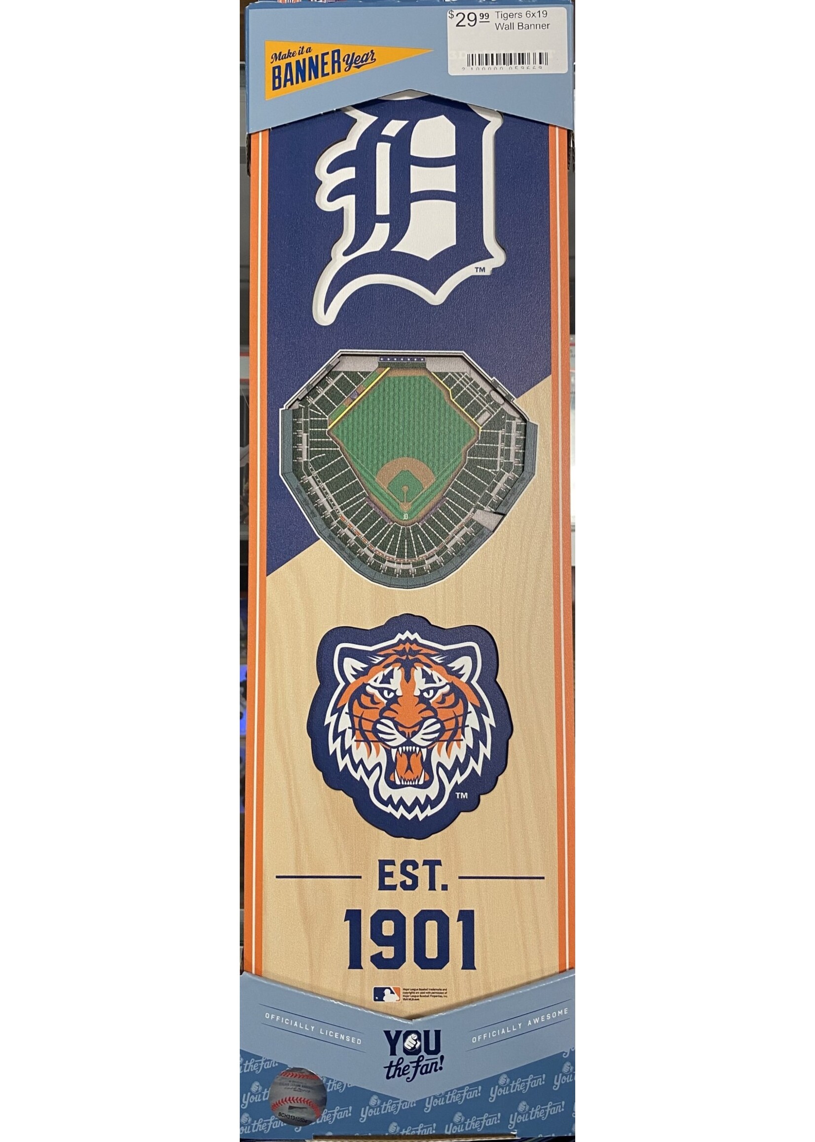 Tigers 6x19 Wall Banner