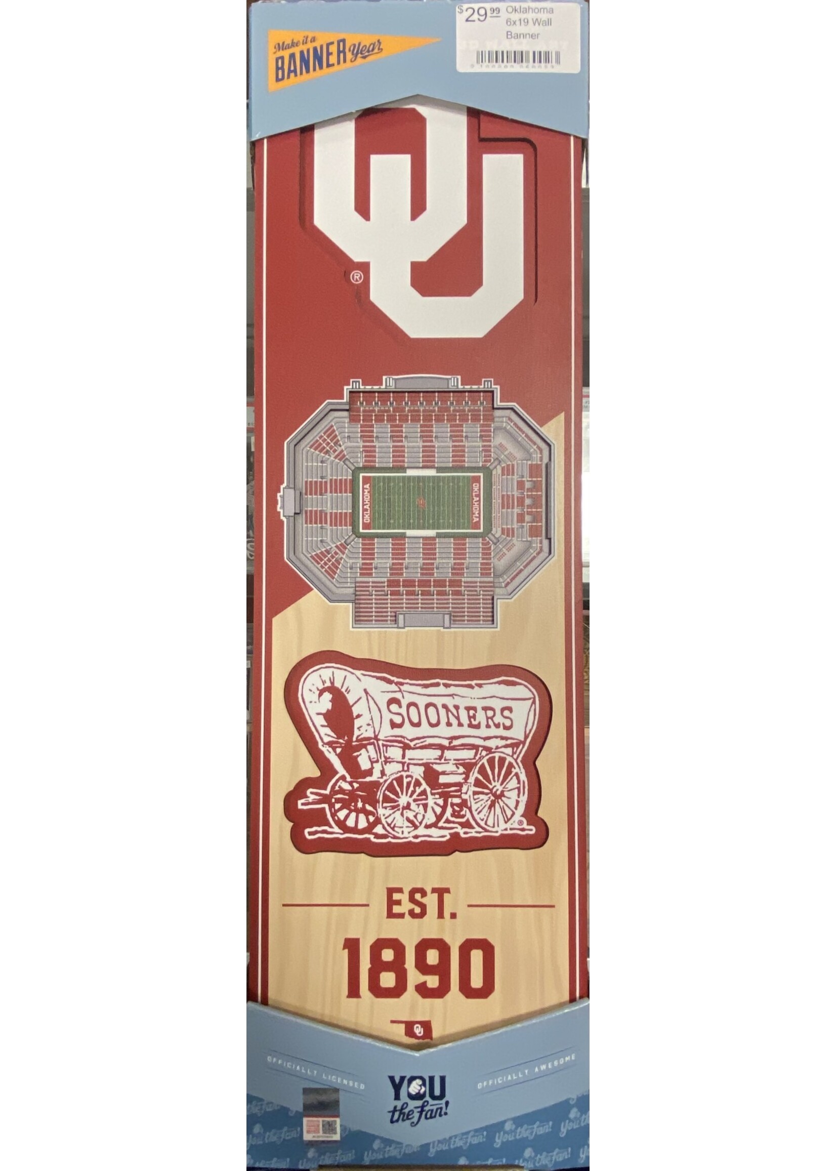 You The Fan Oklahoma 6x19 Wall Banner