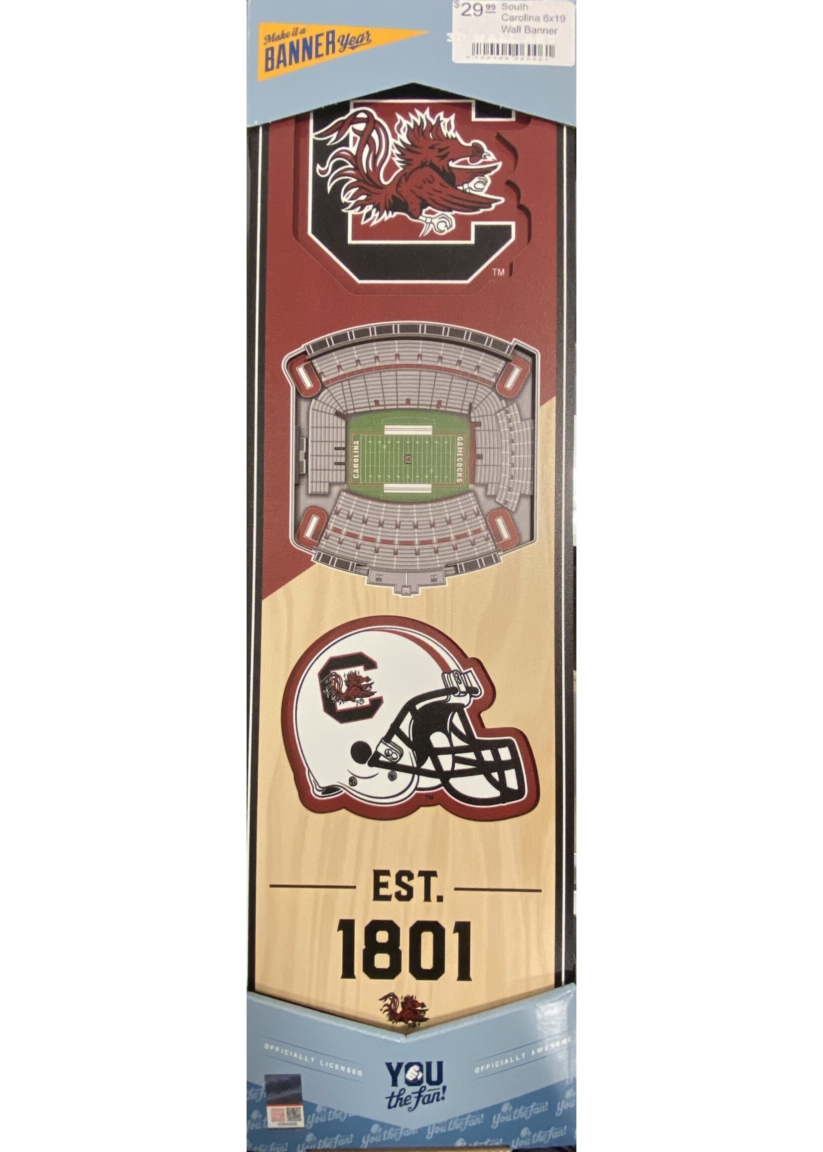 You The Fan South Carolina 6x19 Wall Banner