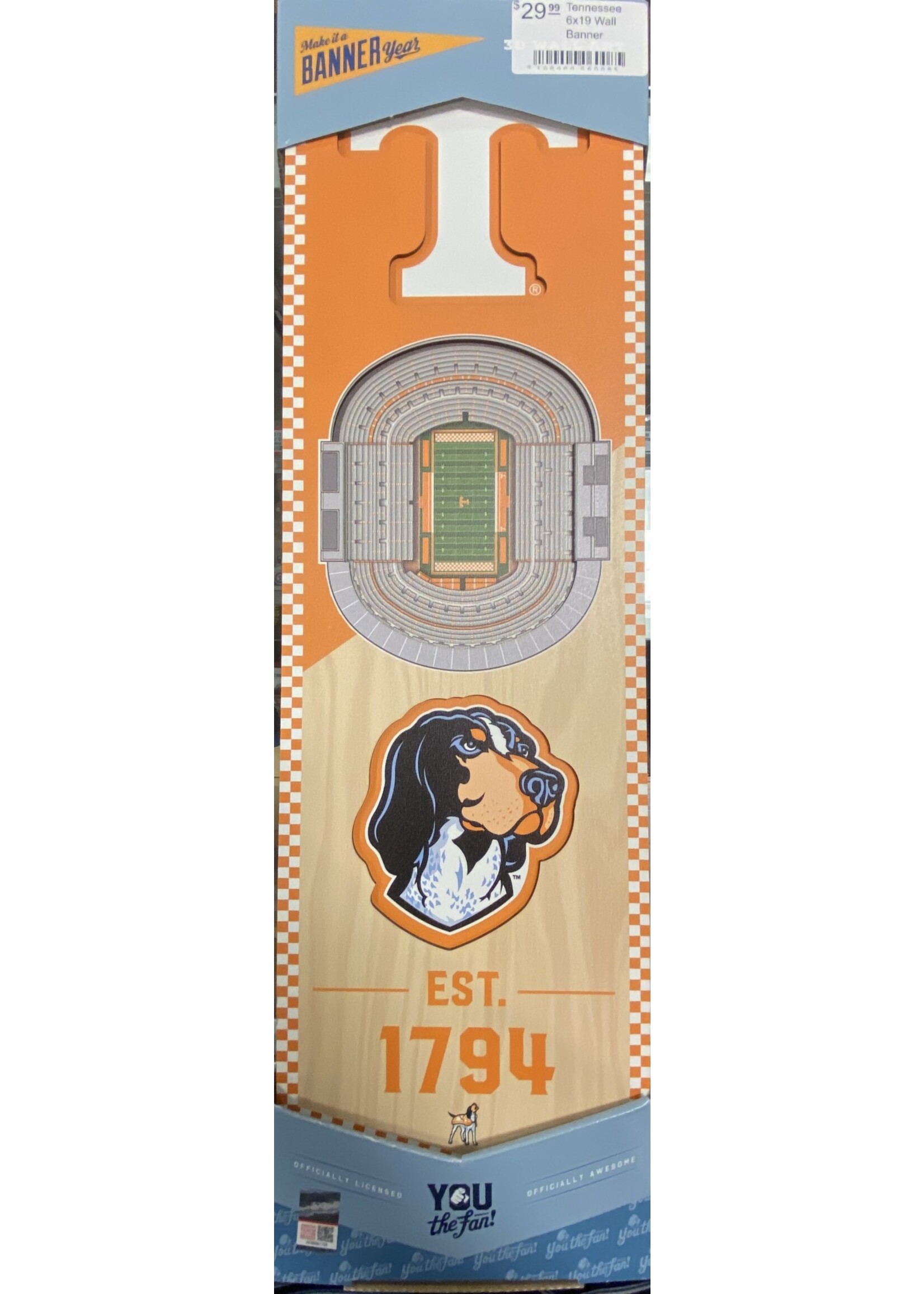 You The Fan Tennessee 6x19 Wall Banner