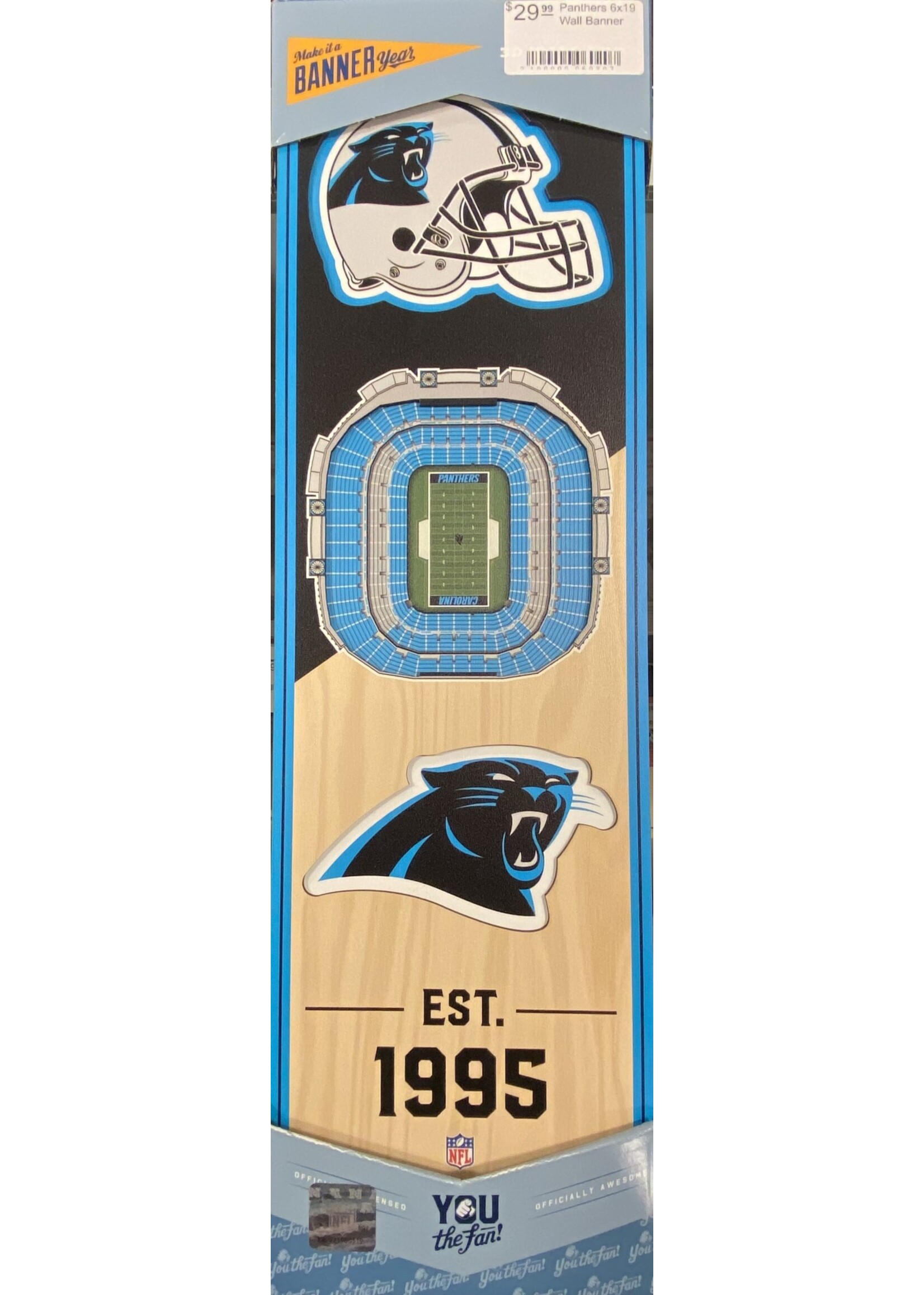 Panthers 6x19 Wall Banner