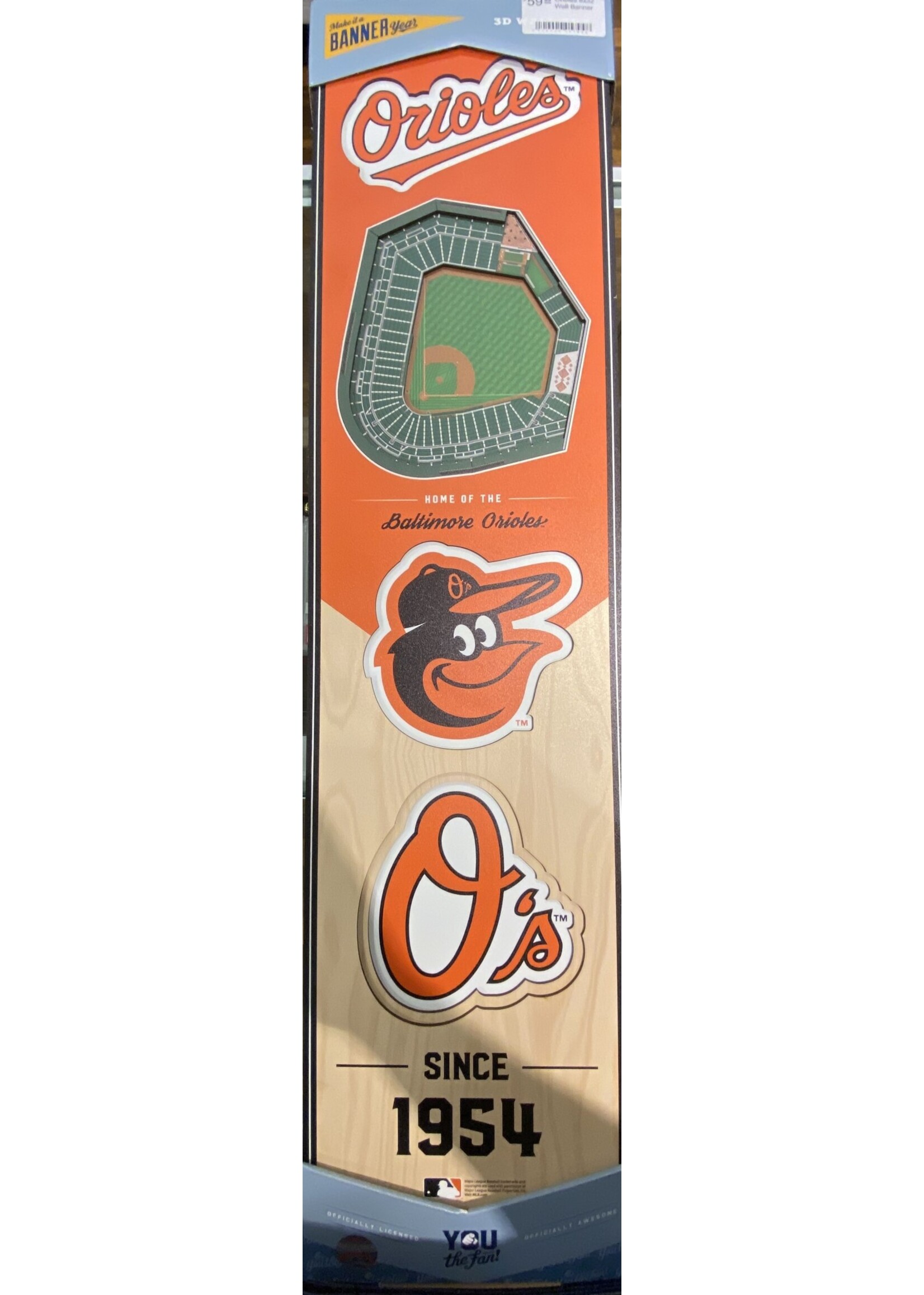 You The Fan Orioles 8x32 Wall Banner