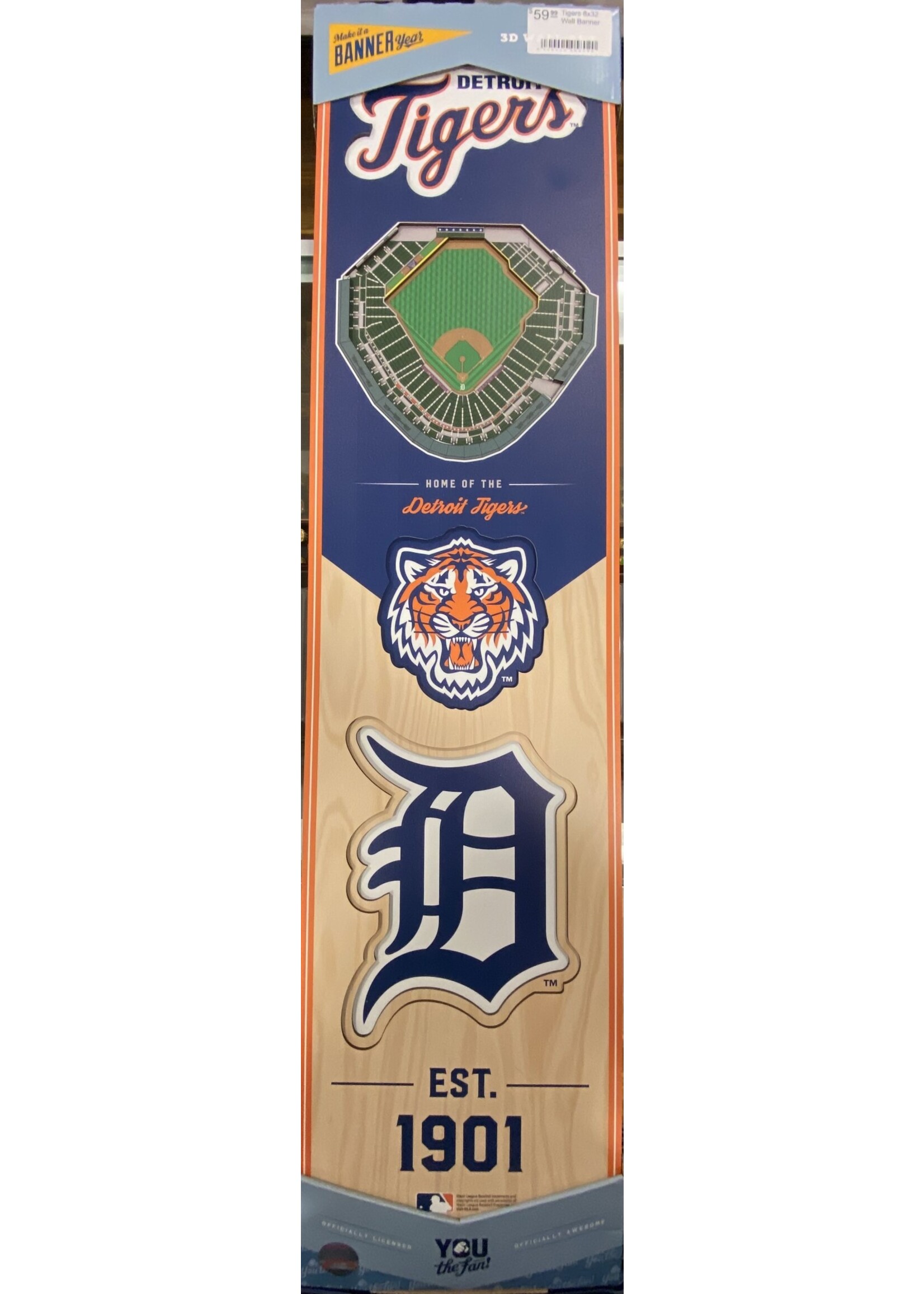 You The Fan Tigers 8x32 Wall Banner