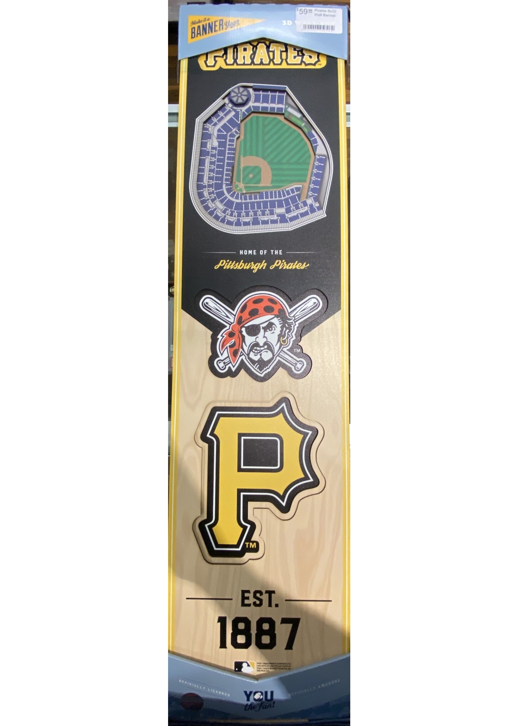 You The Fan Pirates 8x32 Wall Banner