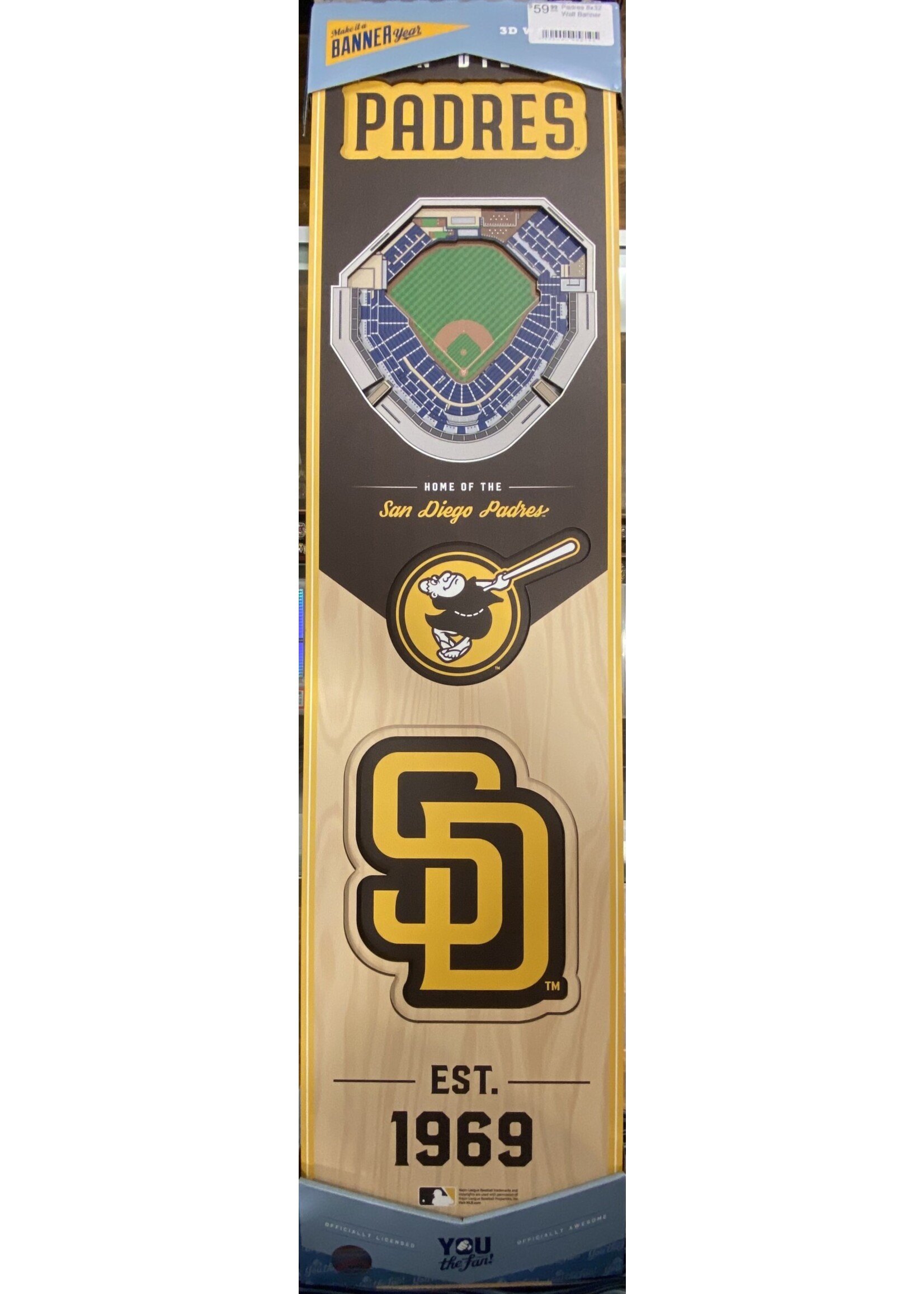 Padres 8x32 Wall Banner