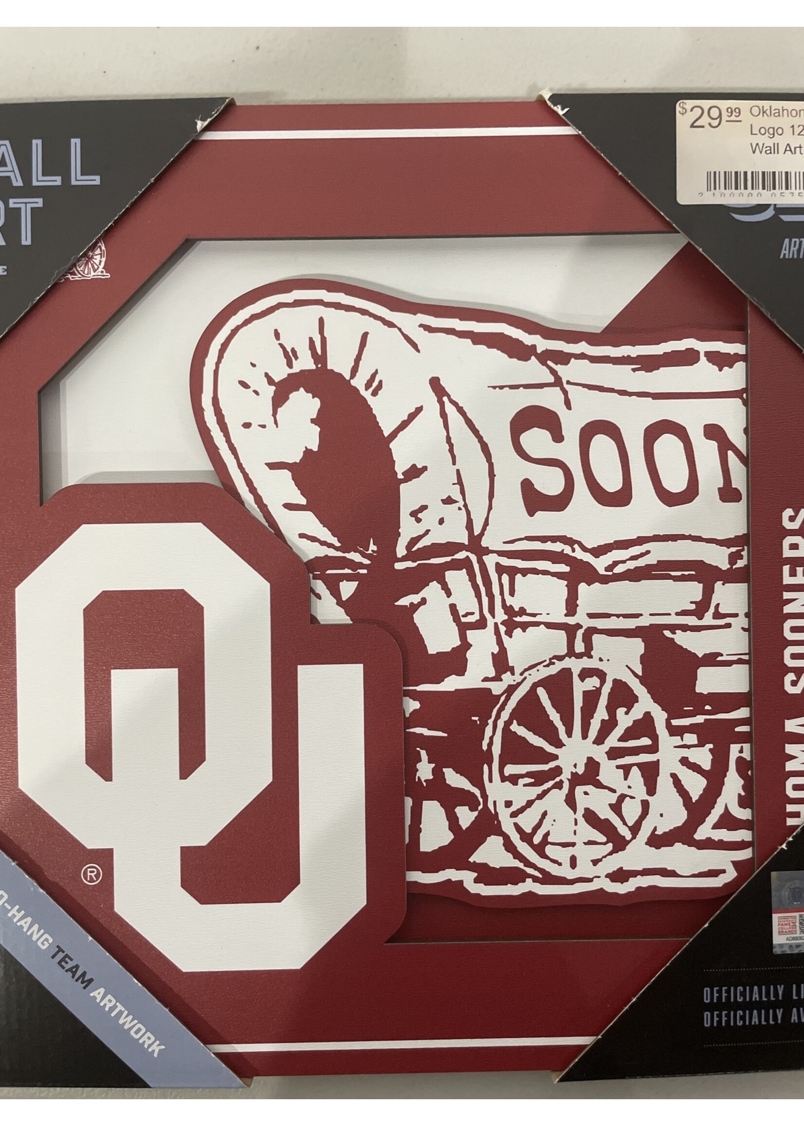 You The Fan Oklahoma Logo 12x12 Wall Art