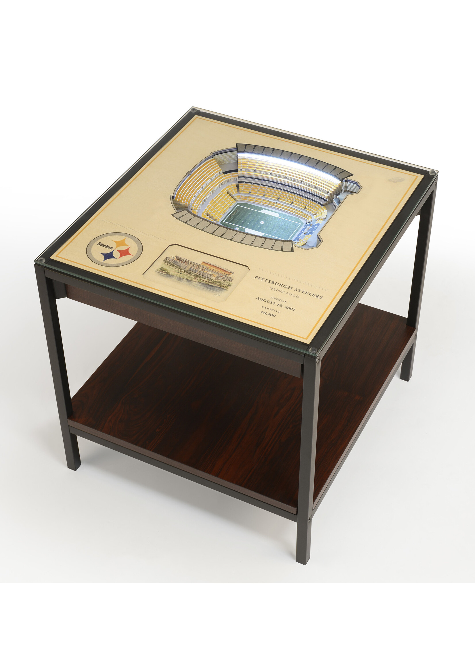 You The Fan Steelers Stadium End Table