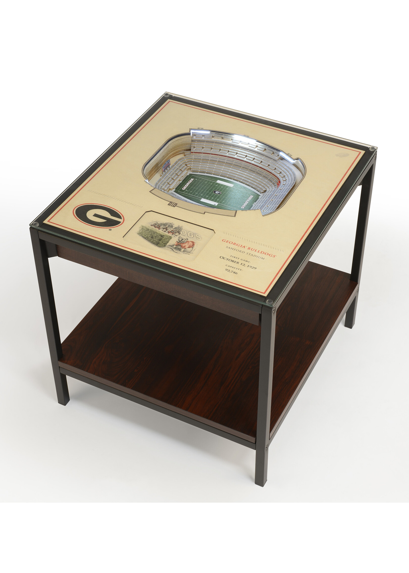 You The Fan Georgia Stadium End Table