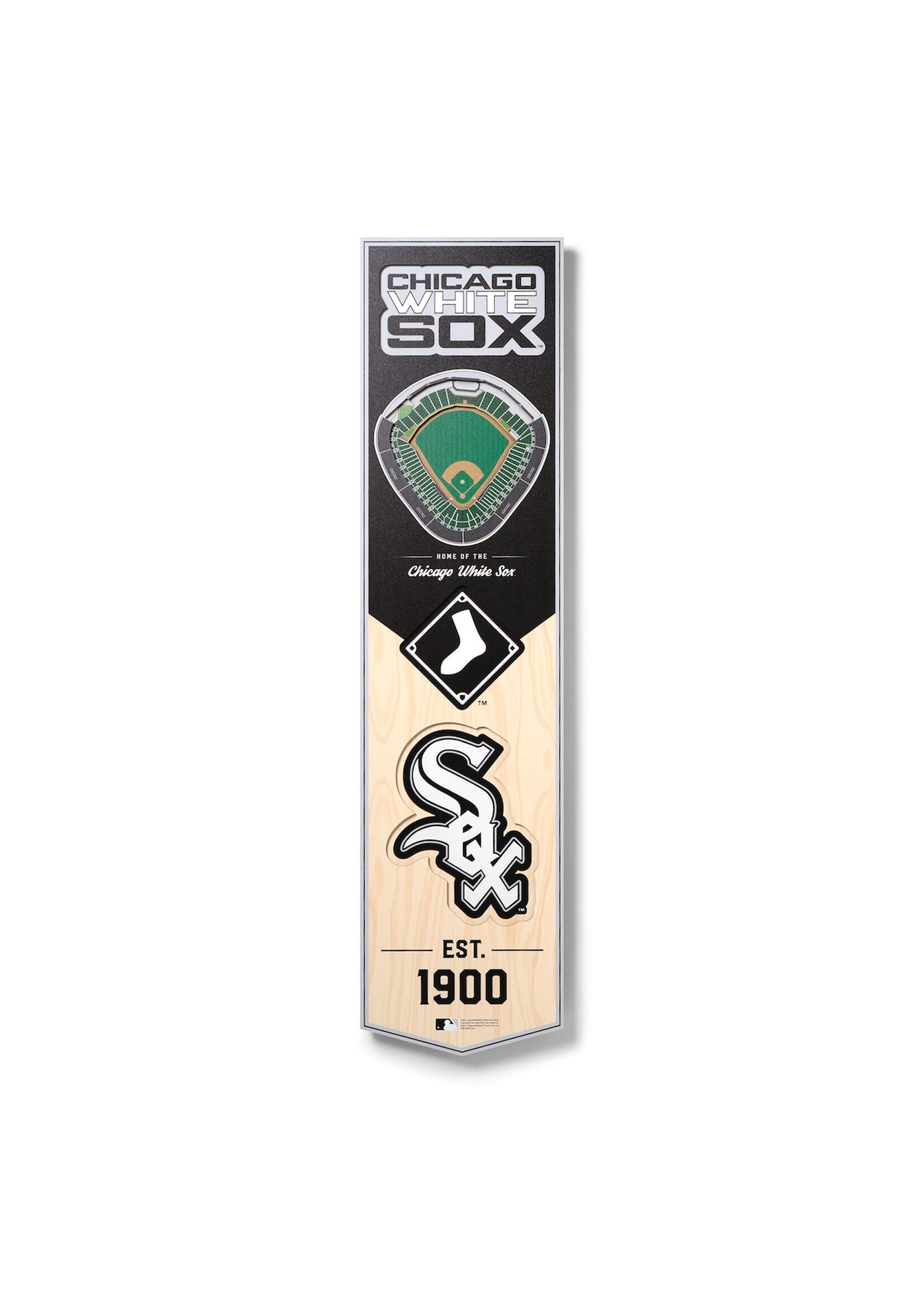 You The Fan White Sox 8x32 Wall Banner