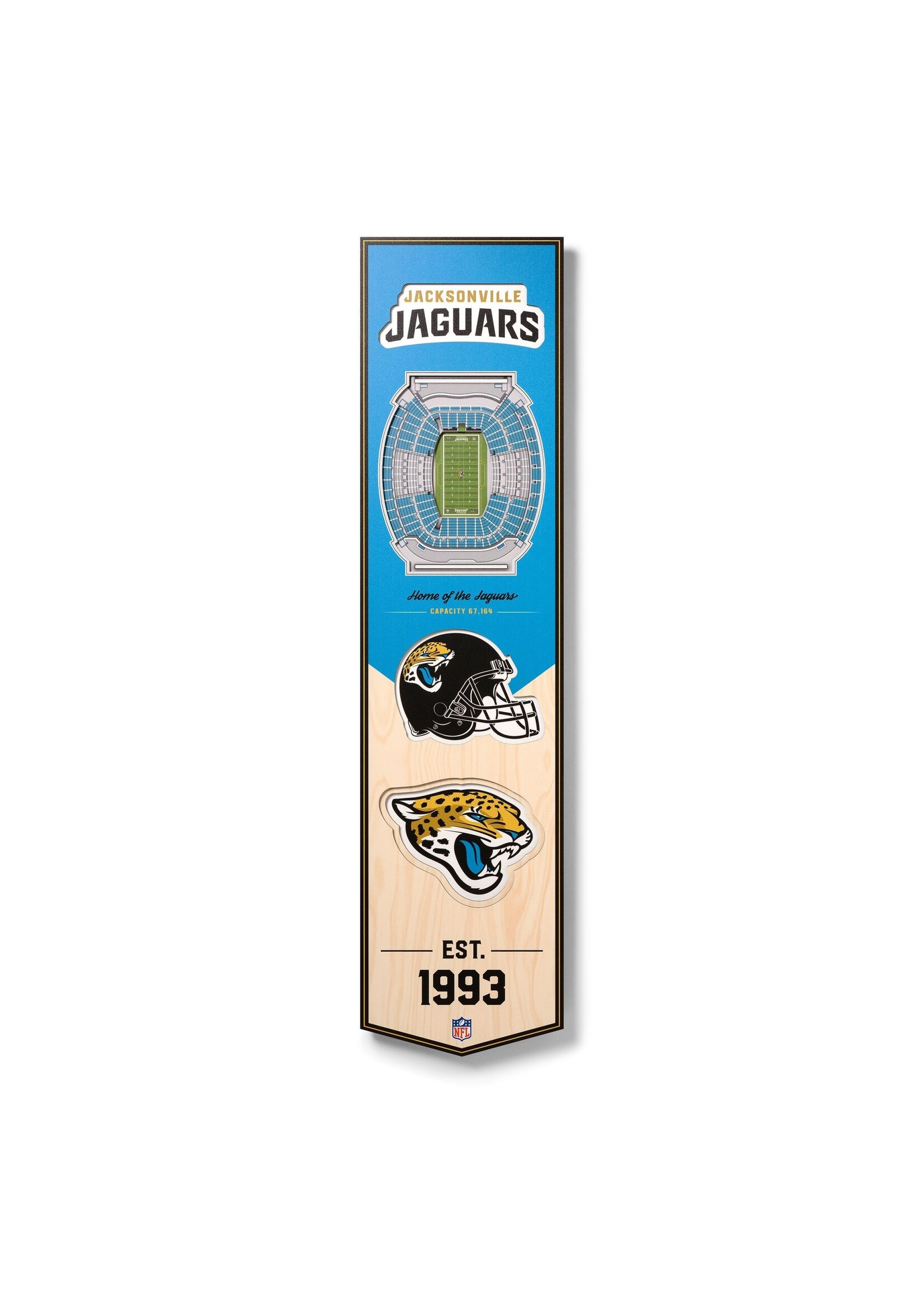 You The Fan Jaguars 8x32 Wall Banner
